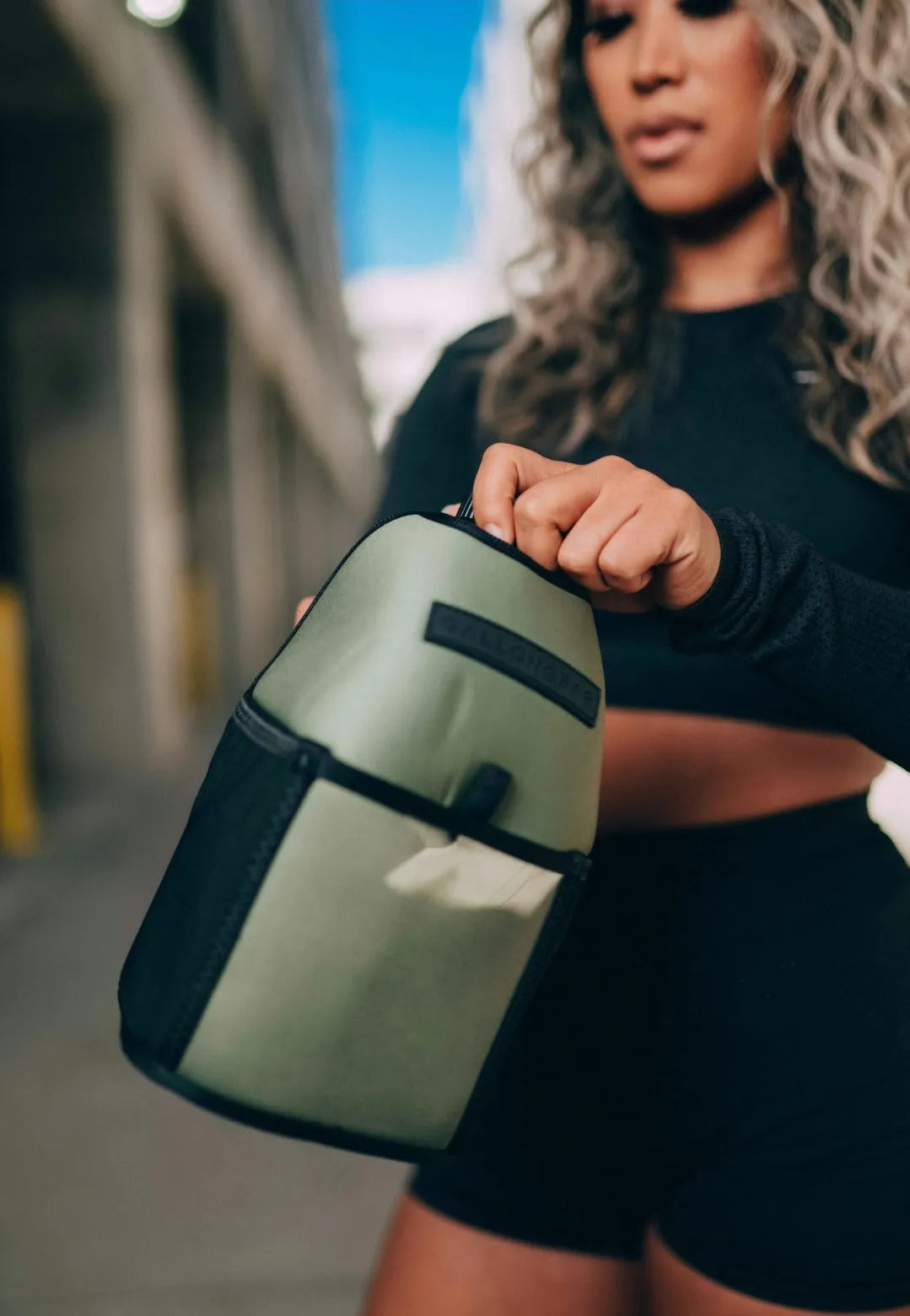 "2025" GALLON GEAR HALF GALLON BOOTY | GYM WATER BOTTLE SLEEVE (OLIVE)