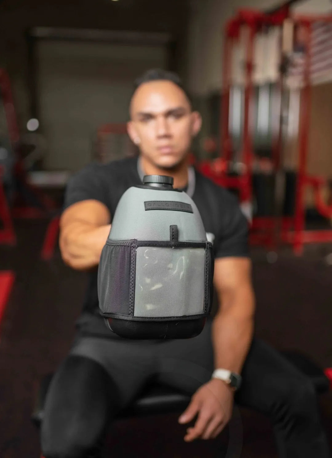 "2025" GALLON GEAR 1 GALLON BOOTY | GYM WATER BOTTLE SLEEVE (GREY)