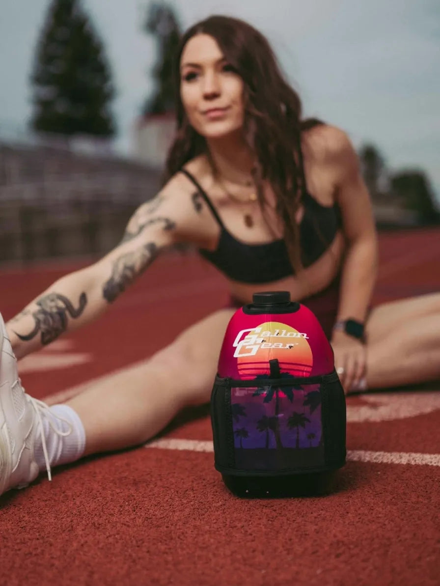 "2025" GALLON GEAR 1 GALLON BOOTY | GYM WATER BOTTLE SLEEVE (SUNSET)