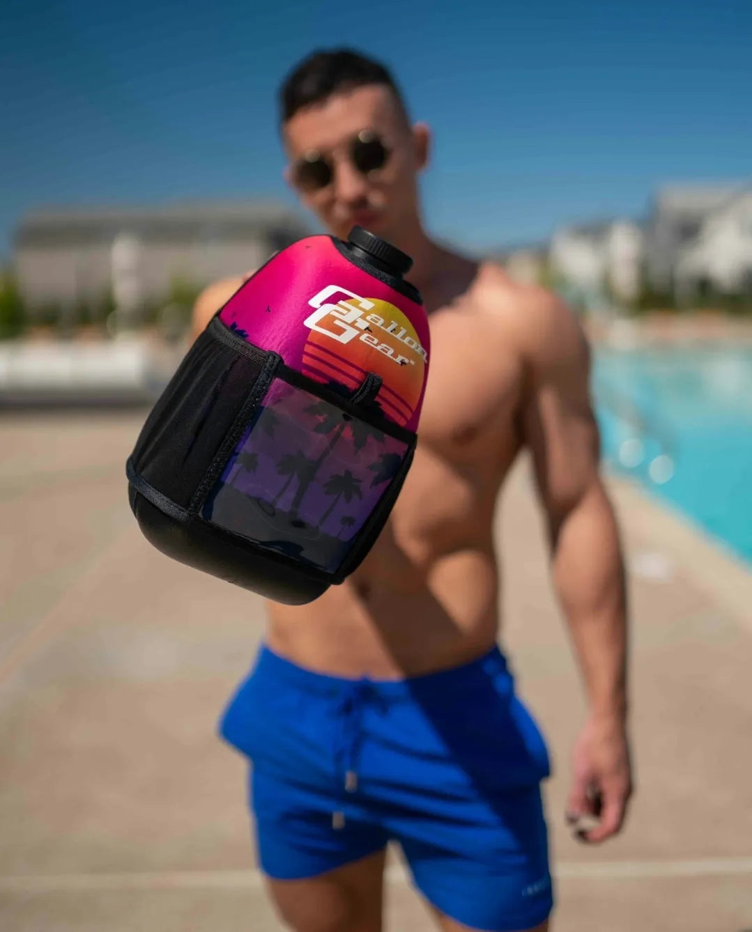 "2025" GALLON GEAR 1 GALLON BOOTY | GYM WATER BOTTLE SLEEVE (SUNSET)