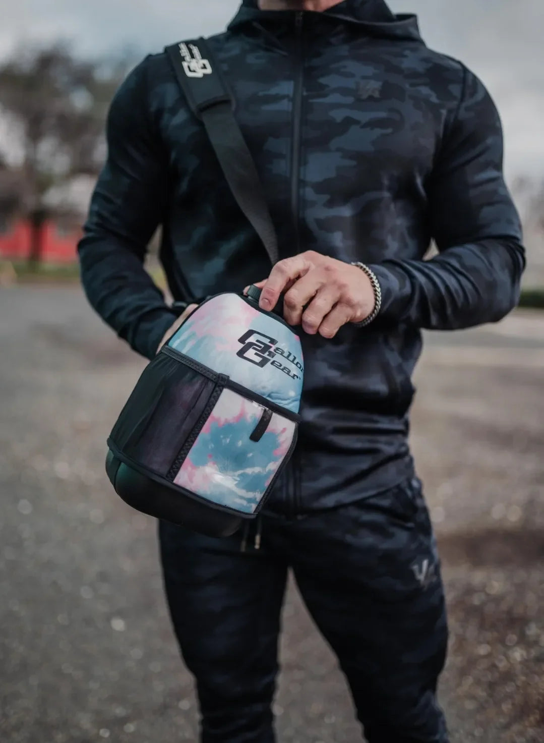 "2025" GALLON GEAR HALF GALLON BOOTY | GYM WATER BOTTLE SLEEVE (TYE DYE PINK)#