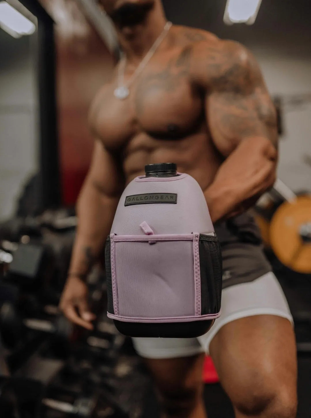 "2025" GALLON GEAR 1 GALLON BOOTY | GYM WATER BOTTLE SLEEVE (LAVENDER)#