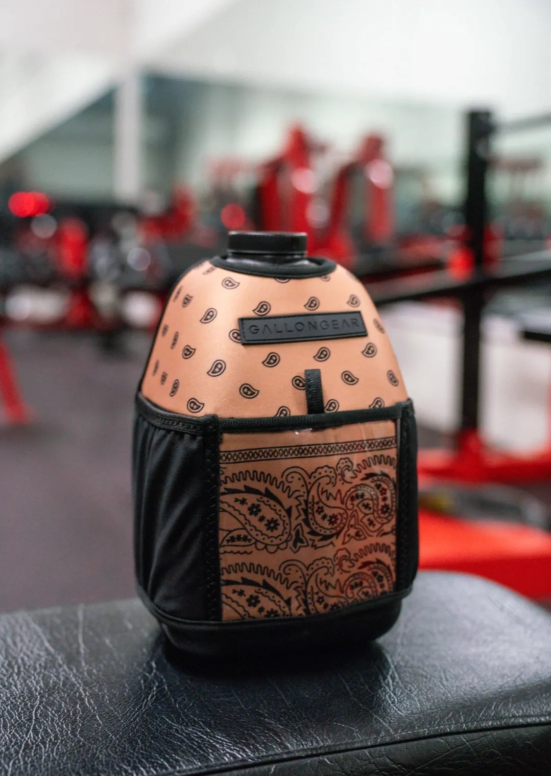 "2025" GALLON GEAR 1 GALLON BOOTY | GYM WATER BOTTLE SLEEVE (BANDANA TAN)