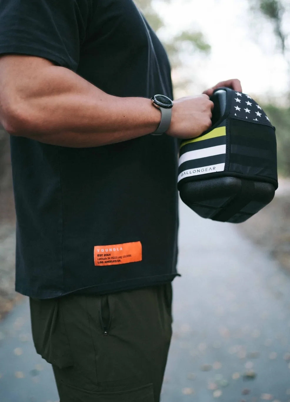 "2025" GALLON GEAR 1 GALLON BOOTY | GYM WATER BOTTLE SLEEVE (THIN YELLOW LINE)#