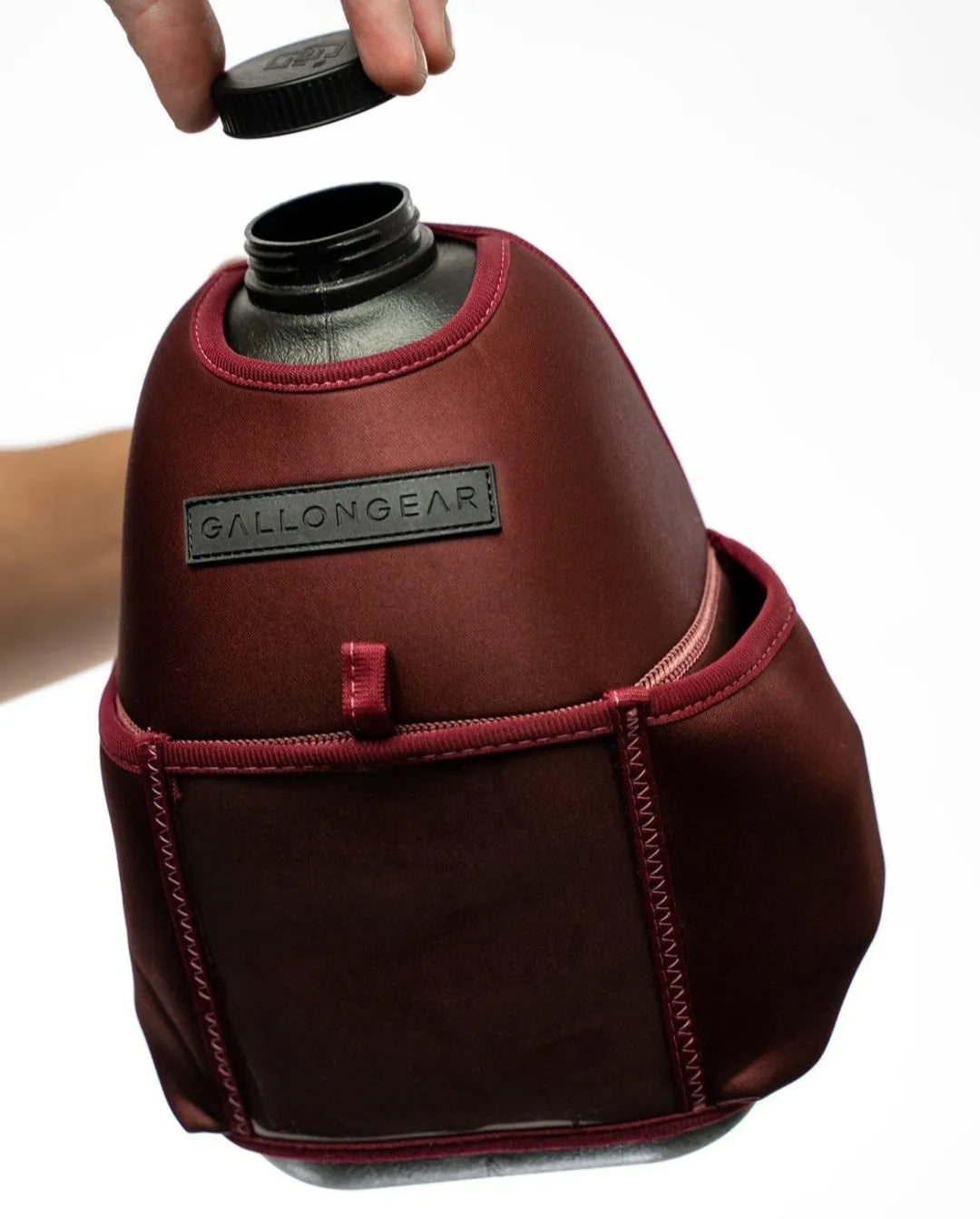 "2025" GALLON GEAR 1 GALLON BOOTY | GYM WATER BOTTLE SLEEVE (MAROON)