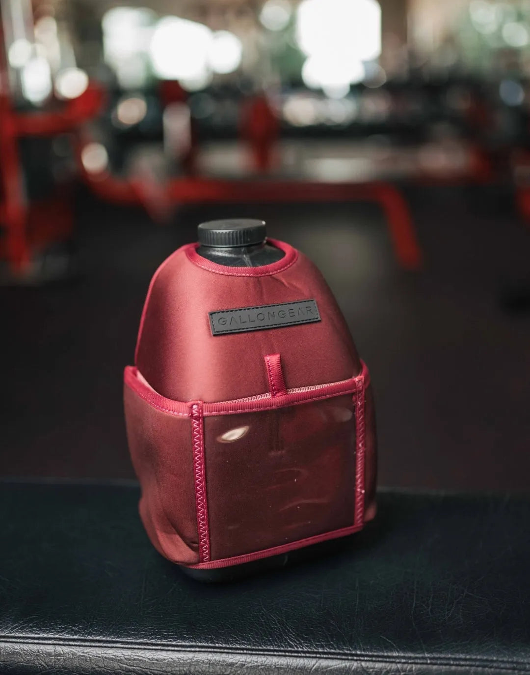 "2025" GALLON GEAR 1 GALLON BOOTY | GYM WATER BOTTLE SLEEVE (MAROON)