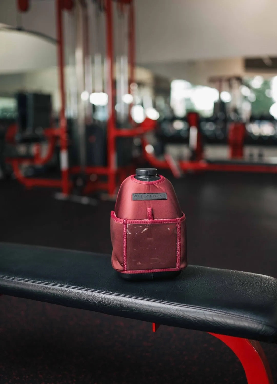 "2025" GALLON GEAR 1 GALLON BOOTY | GYM WATER BOTTLE SLEEVE (MAROON)
