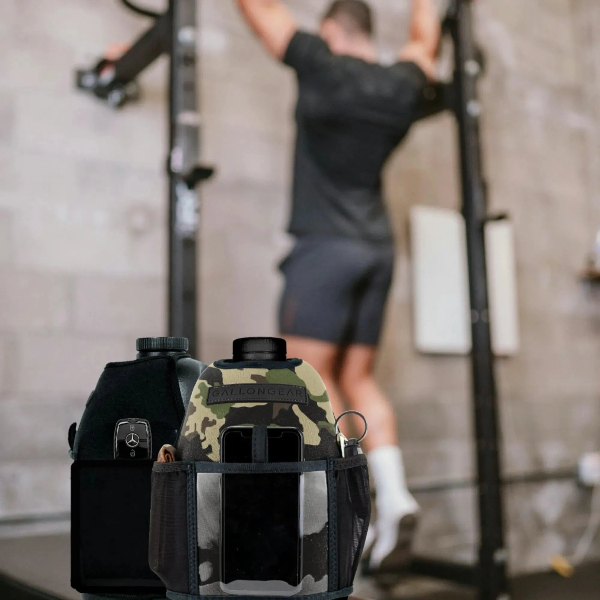 "2025" GALLON GEAR 1 GALLON BOOTY | GYM WATER BOTTLE SLEEVE (CAMO V2)