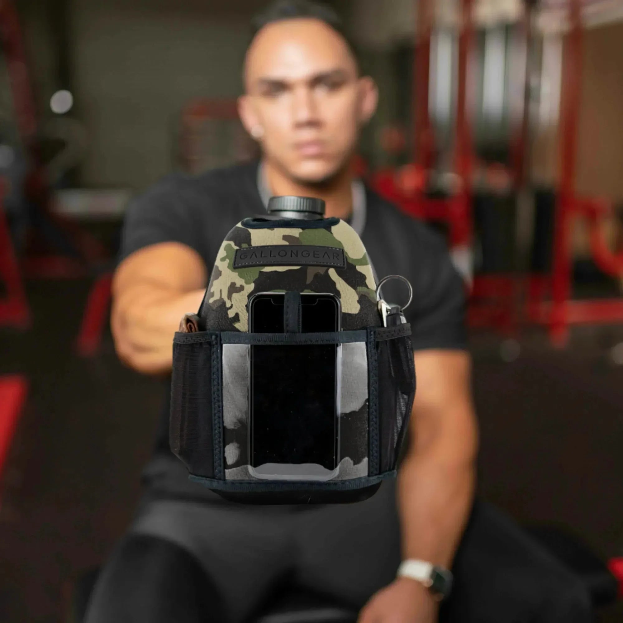 Insulated Gym Sports Sleeve | One Gallon Jug Water Bottle Sleeve | Gallon Gear | Camo V2