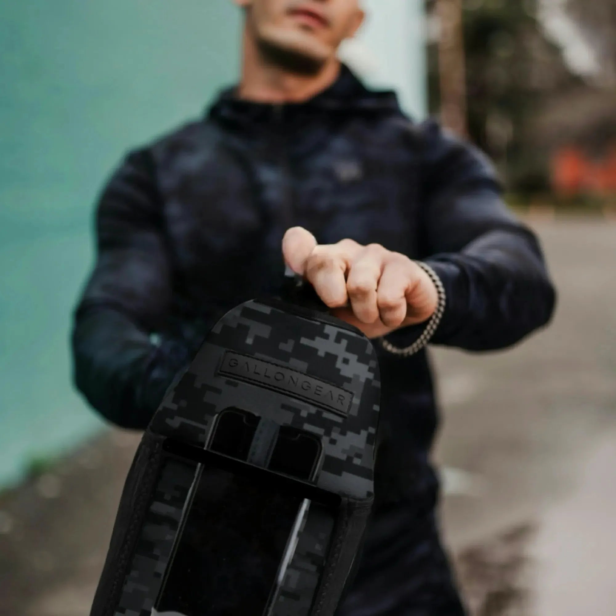 "2025" GALLON GEAR 1 GALLON BOOTY | GYM WATER BOTTLE SLEEVE (DIGITAL CAMO BLACK)