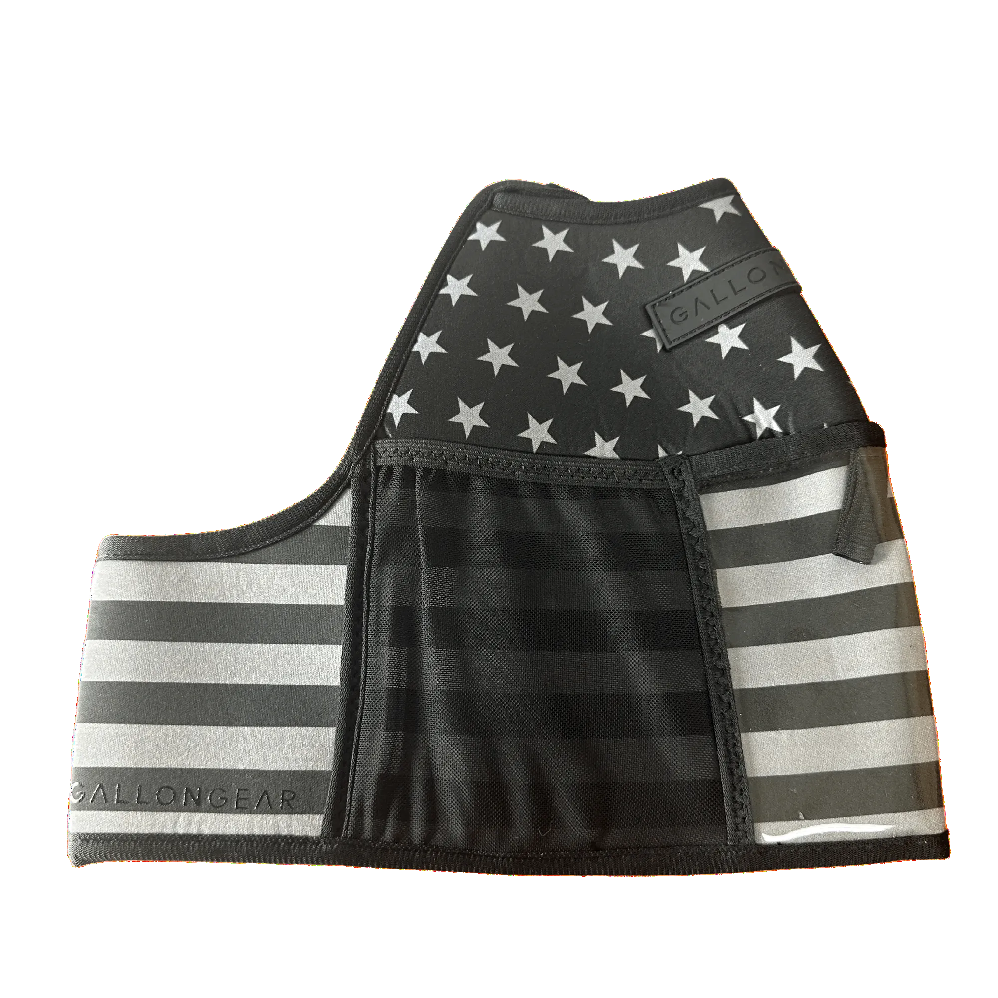 "2025" GALLON GEAR BOOTY 1 GALLON | GYM WATER BOTTLE SLEEVE (FLAG USA BLACK/GREY)