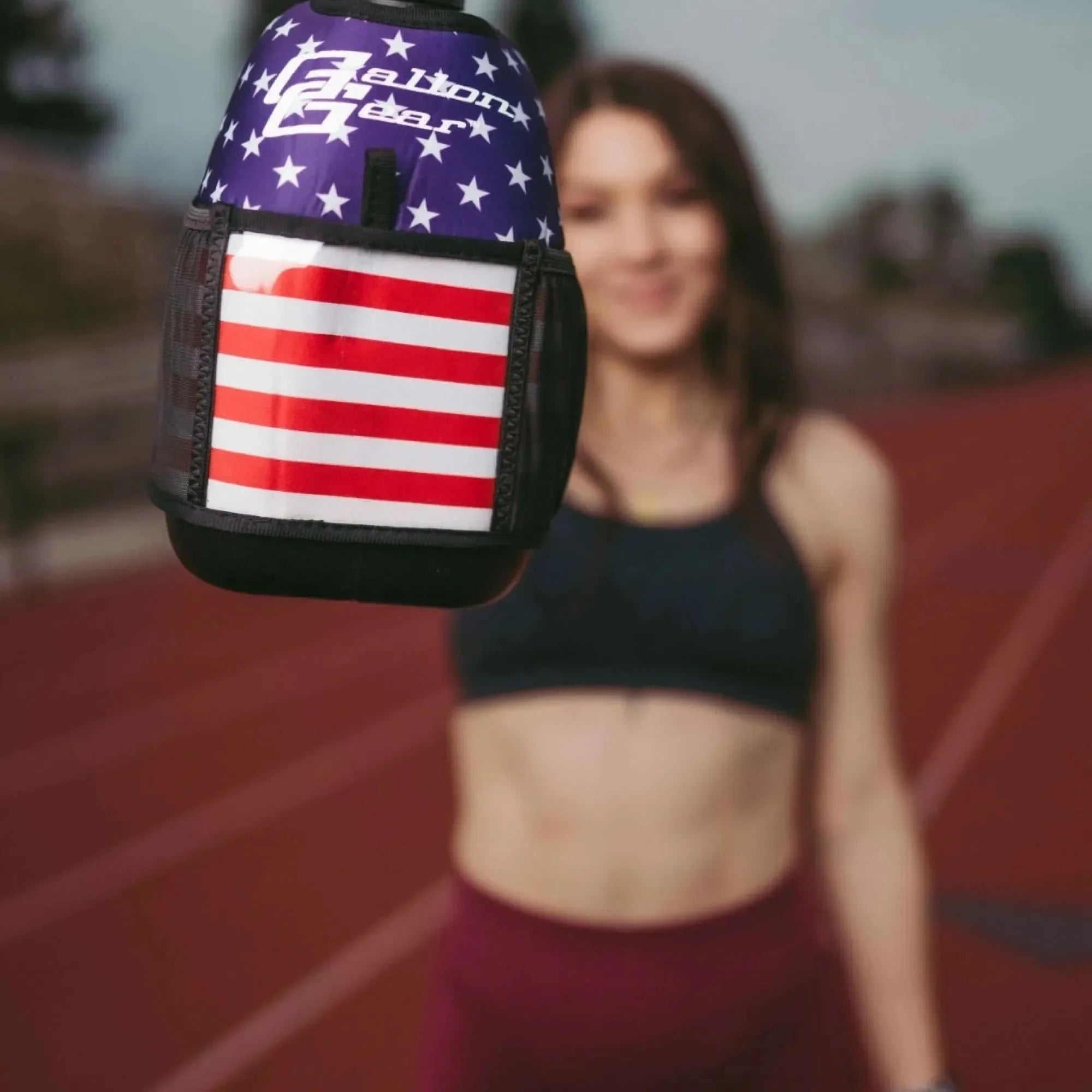 Insulated Gym Sports Sleeve | One Gallon Jug Water Bottle Sleeve | Gallon Gear | Flag USA | Pre-Order