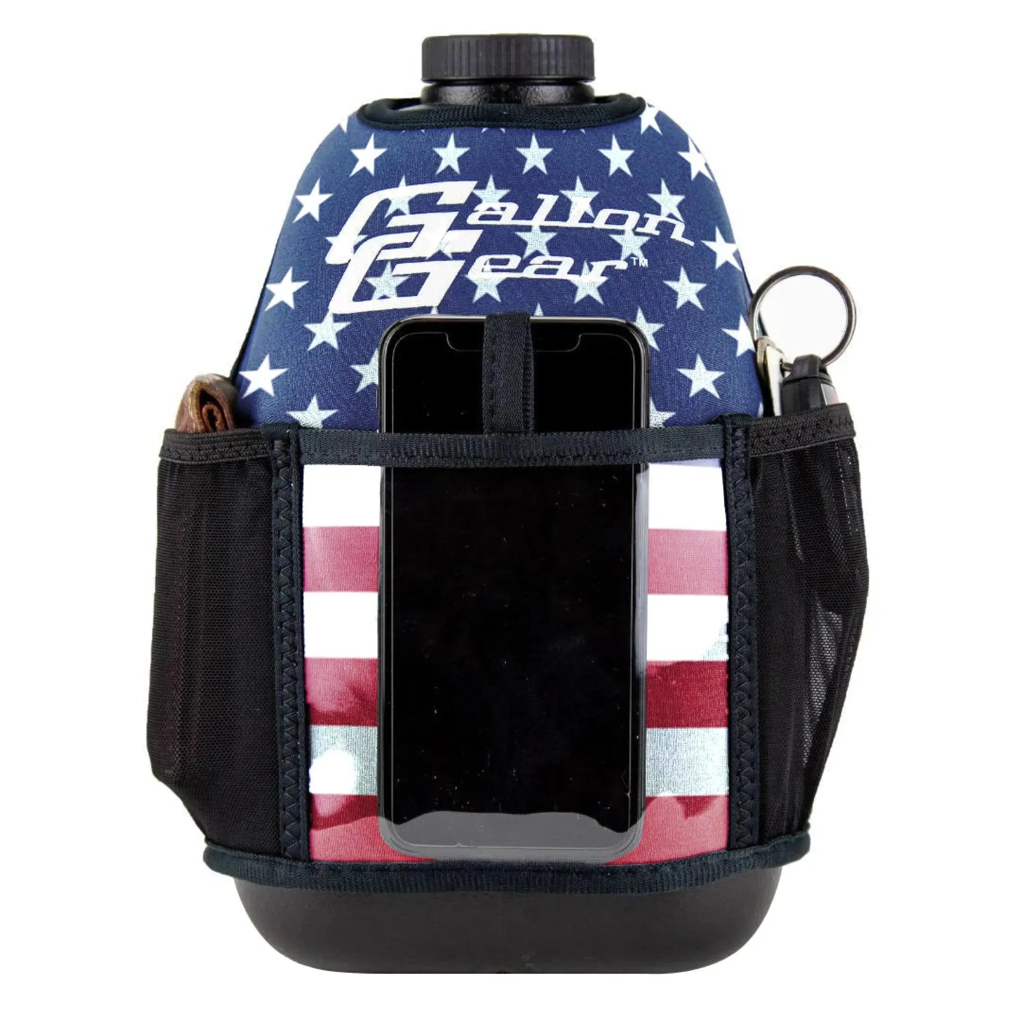 "2025" GALLON GEAR BOOTY 1 GALLON | GYM WATER BOTTLE SLEEVE (FLAG USA)