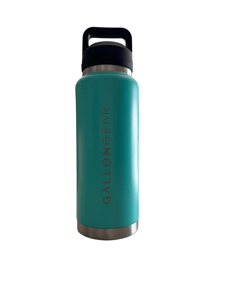 * NEW IN STOCK * 2026 GALLON GEAR STAINLESS STEEL SPORT BOTTLE | INSULATED WATER BOTTLE 36 OUNCE | KEEP COLD FOR 24 HOURS | HOT FOR 12 HOURS (AQUA)