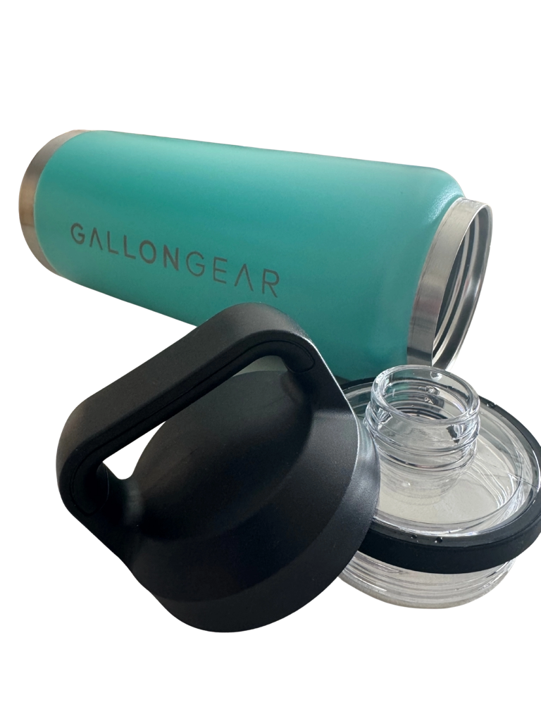 * NEW IN STOCK * 2025 GALLON GEAR STAINLESS STEEL SPORT BOTTLE | INSULATED WATER BOTTLE 36 OUNCE | KEEP COLD FOR 24 HOURS | HOT FOR 12 HOURS (AQUA)
