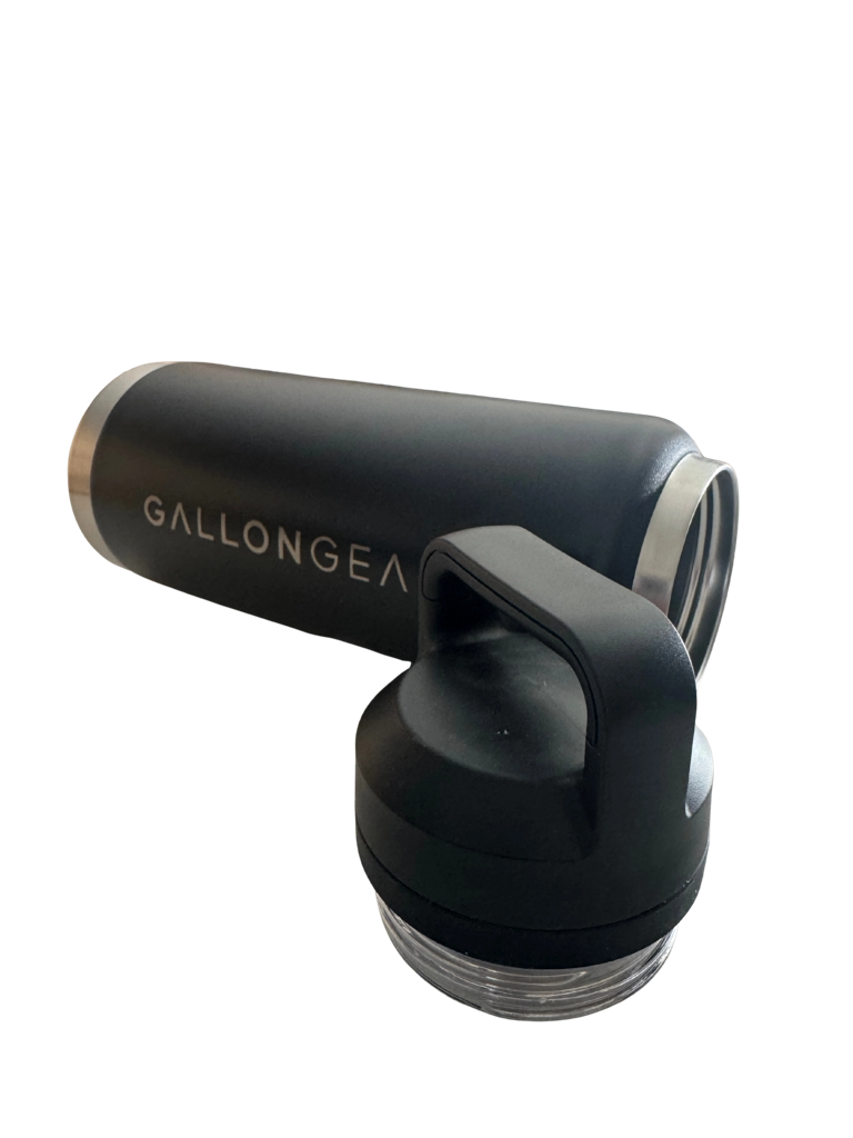 * NEW IN STOCK * 2025 GALLON GEAR STAINLESS STEEL SPORT BOTTLE | INSULATED WATER BOTTLE 36 OUNCE | KEEP COLD FOR 24 HOURS | HOT FOR 12 HOURS (BLACK)
