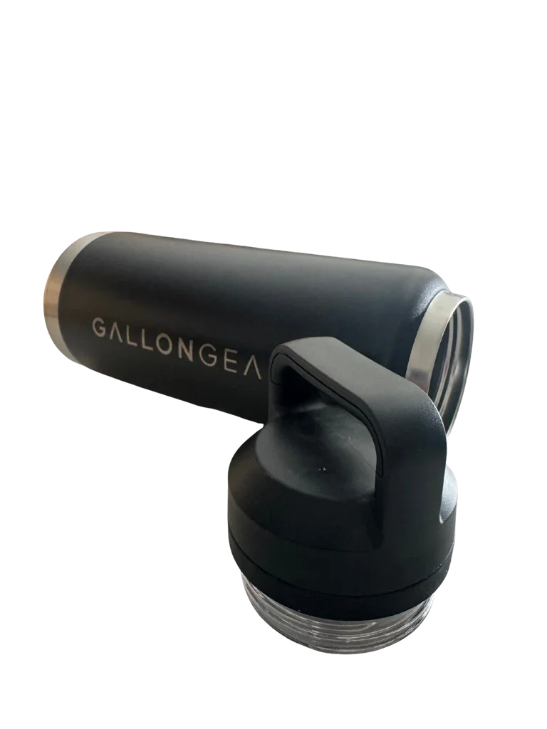 * NEW IN STOCK * 2026 GALLON GEAR STAINLESS STEEL SPORT BOTTLE | INSULATED WATER BOTTLE 36 OUNCE | KEEP COLD FOR 24 HOURS | HOT FOR 12 HOURS (BLACK)