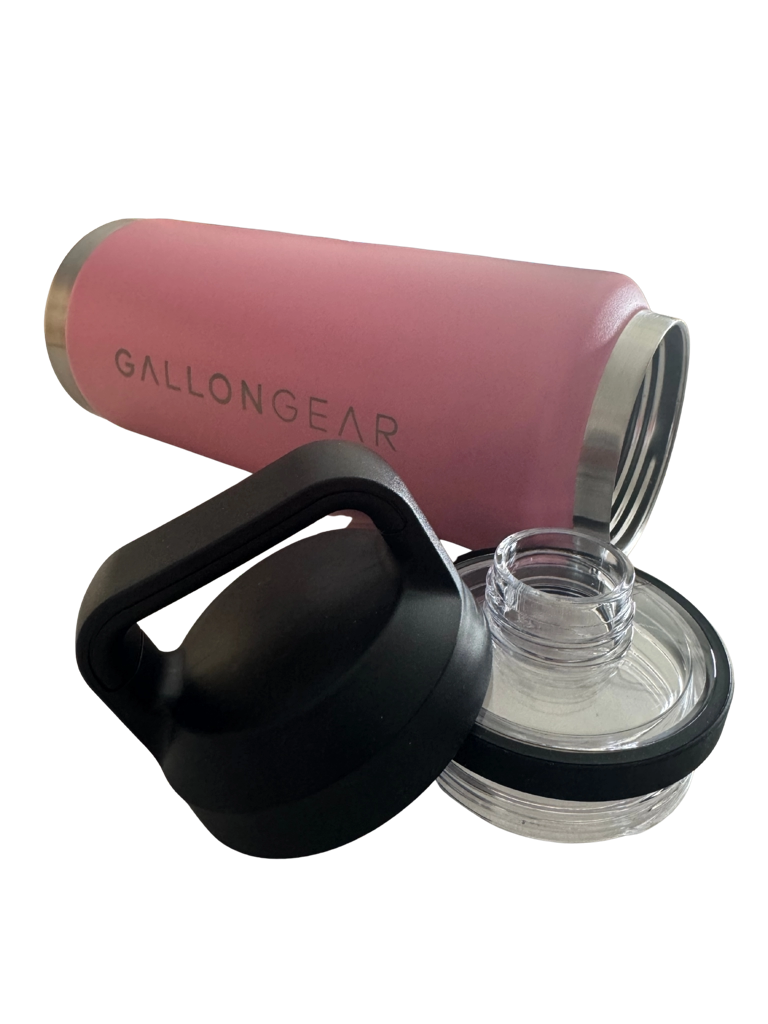 * NEW IN STOCK * 2025 GALLON GEAR STAINLESS STEEL SPORT BOTTLE | INSULATED WATER BOTTLE 36 OUNCE | KEEP COLD FOR 24 HOURS | HOT FOR 12 HOURS (MISTY ROSE)