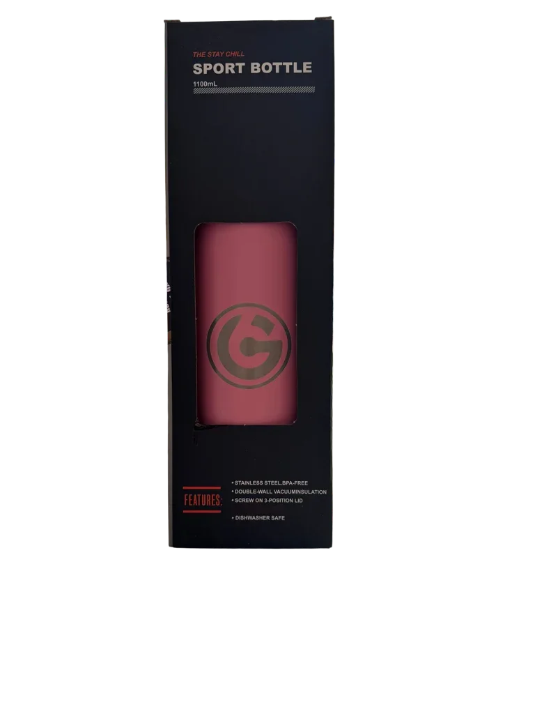 Water Bottle Stainless Steel with Chug Lid 36 Oz | Gallon Gear | Rose | Hot/Cold