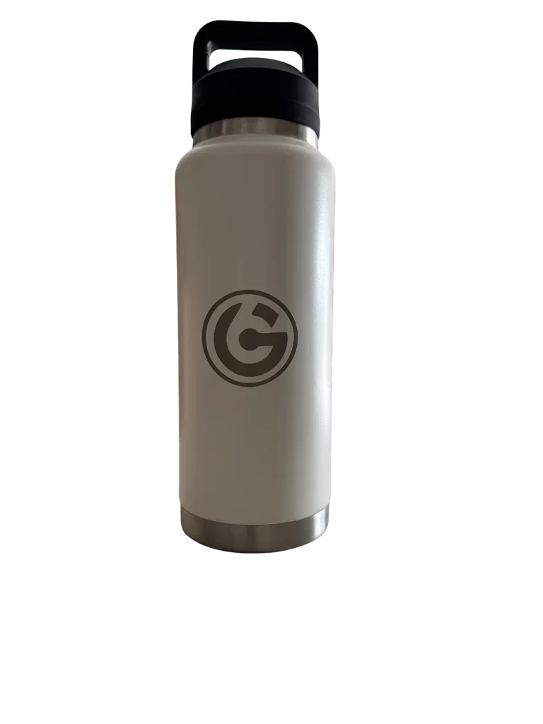 * NEW IN STOCK * 2026 GALLON GEAR STAINLESS STEEL SPORT BOTTLE | INSULATED WATER BOTTLE 36 OUNCE | KEEP COLD FOR 24 HOURS | HOT FOR 12 HOURS (PURE WHITE)