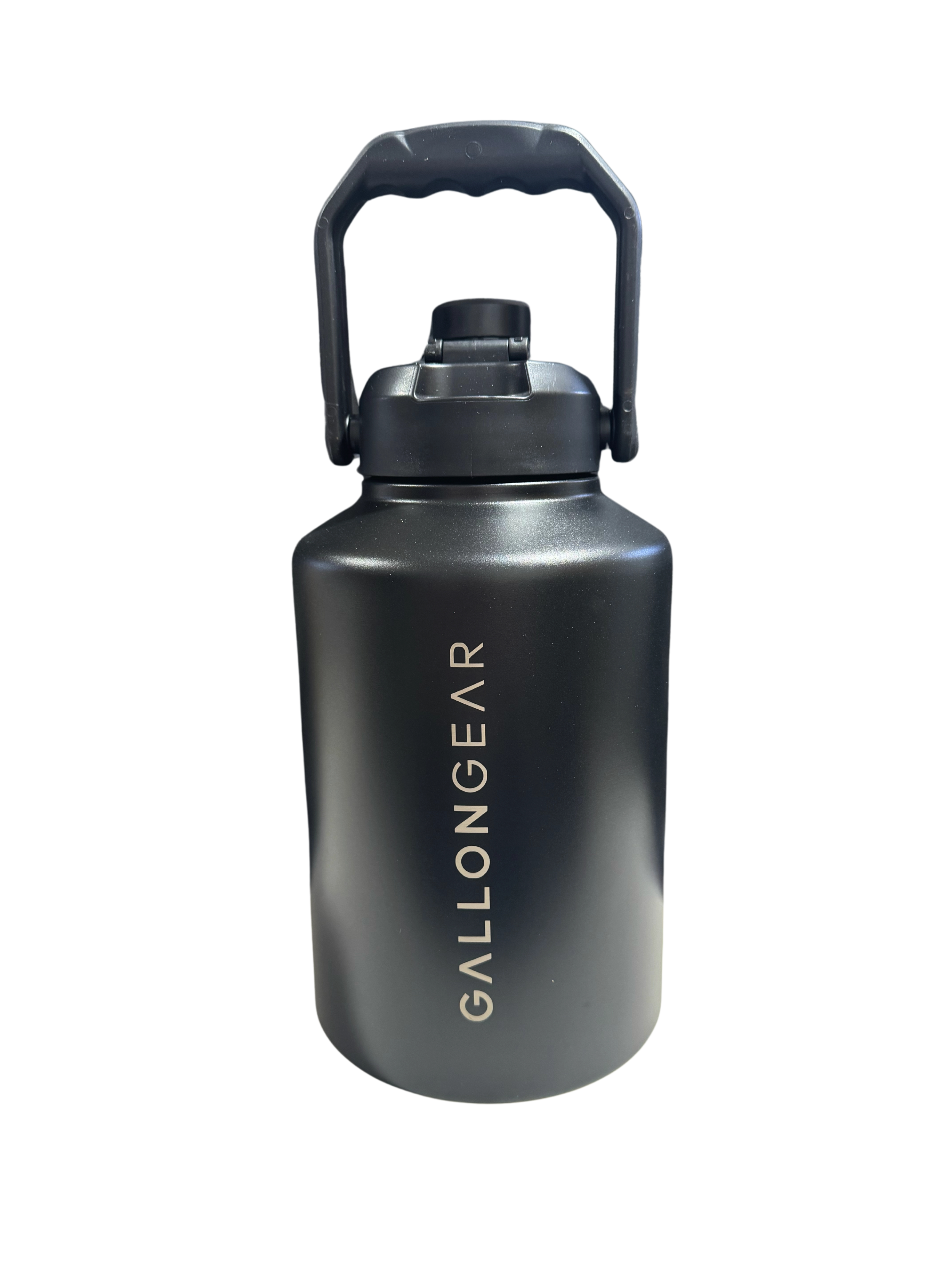 * NEW IN STOCK * 2025 GALLON GEAR STAINLESS STEEL INSULATED WATER BOTTLE WITH CARRYING HANDLE | 128oz CAPACITY KEEP COLD FOR 24 HOURS | HOT FOR 12 HOURS (BLACK)