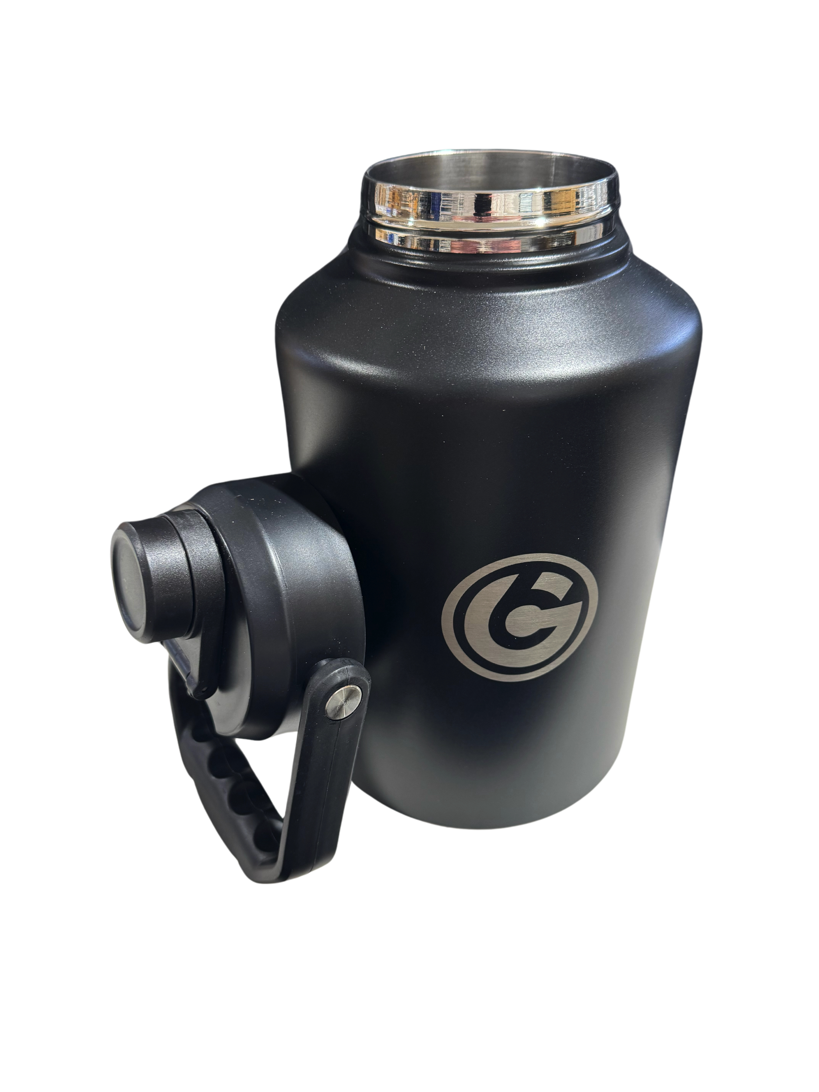 * NEW IN STOCK * 2025 GALLON GEAR STAINLESS STEEL INSULATED WATER BOTTLE WITH CARRYING HANDLE | 128oz CAPACITY KEEP COLD FOR 24 HOURS | HOT FOR 12 HOURS (BLACK)