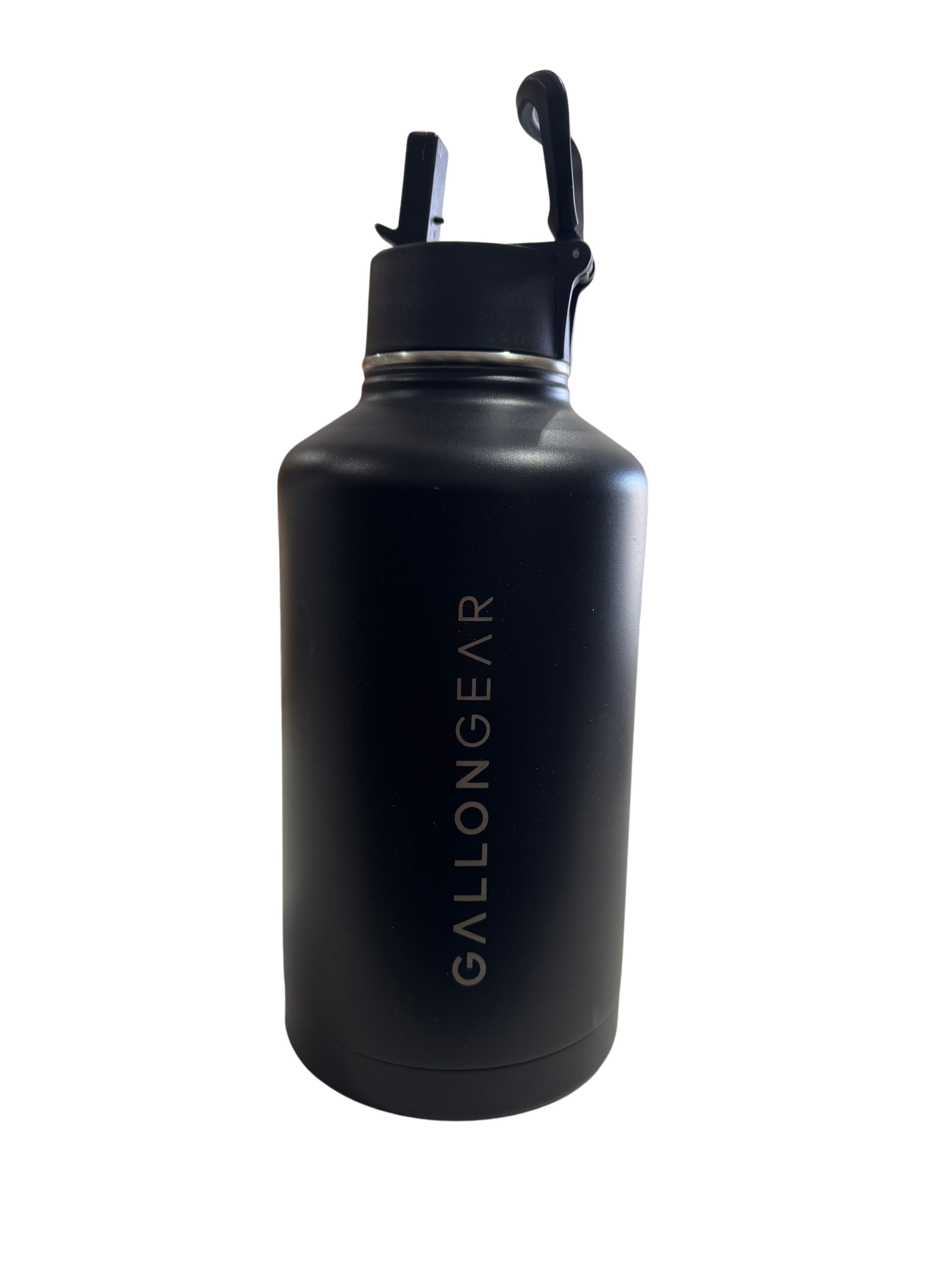 * IN STOCK * 2025 GALLON GEAR STAINLESS STEEL INSULATED WATER BOTTLE 64 OUNCE | KEEP COLD FOR 24 HOURS | HOT FOR 12 HOURS (BLACK)