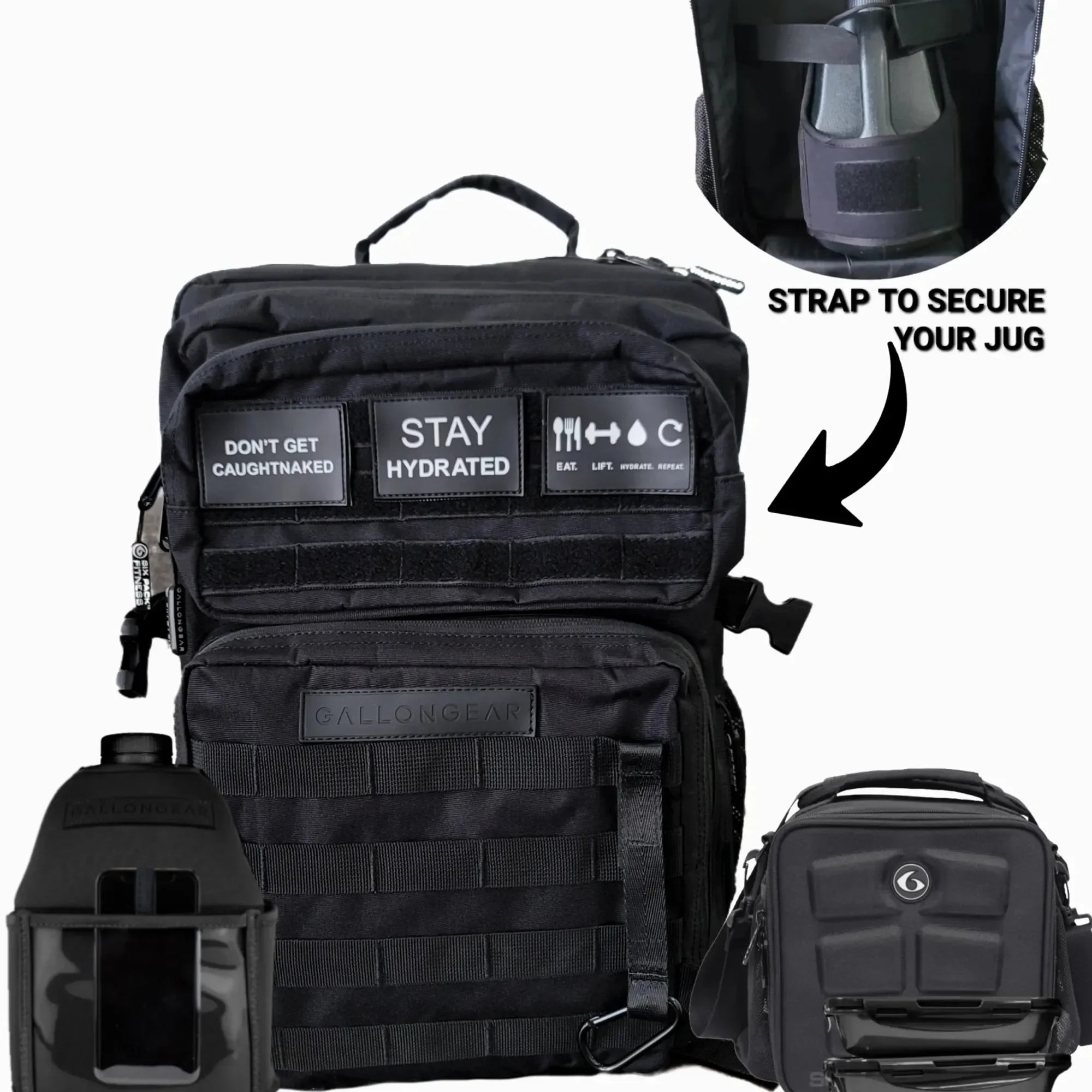 * PRE-ORDER JULY * 2026 GALLON GEAR GRUNT TACTICAL BACKPACK | CUBE XL MEAL MANAGEMENT BAG | MEAL PREP BACKPACK COMBO | STEALTH BLACK