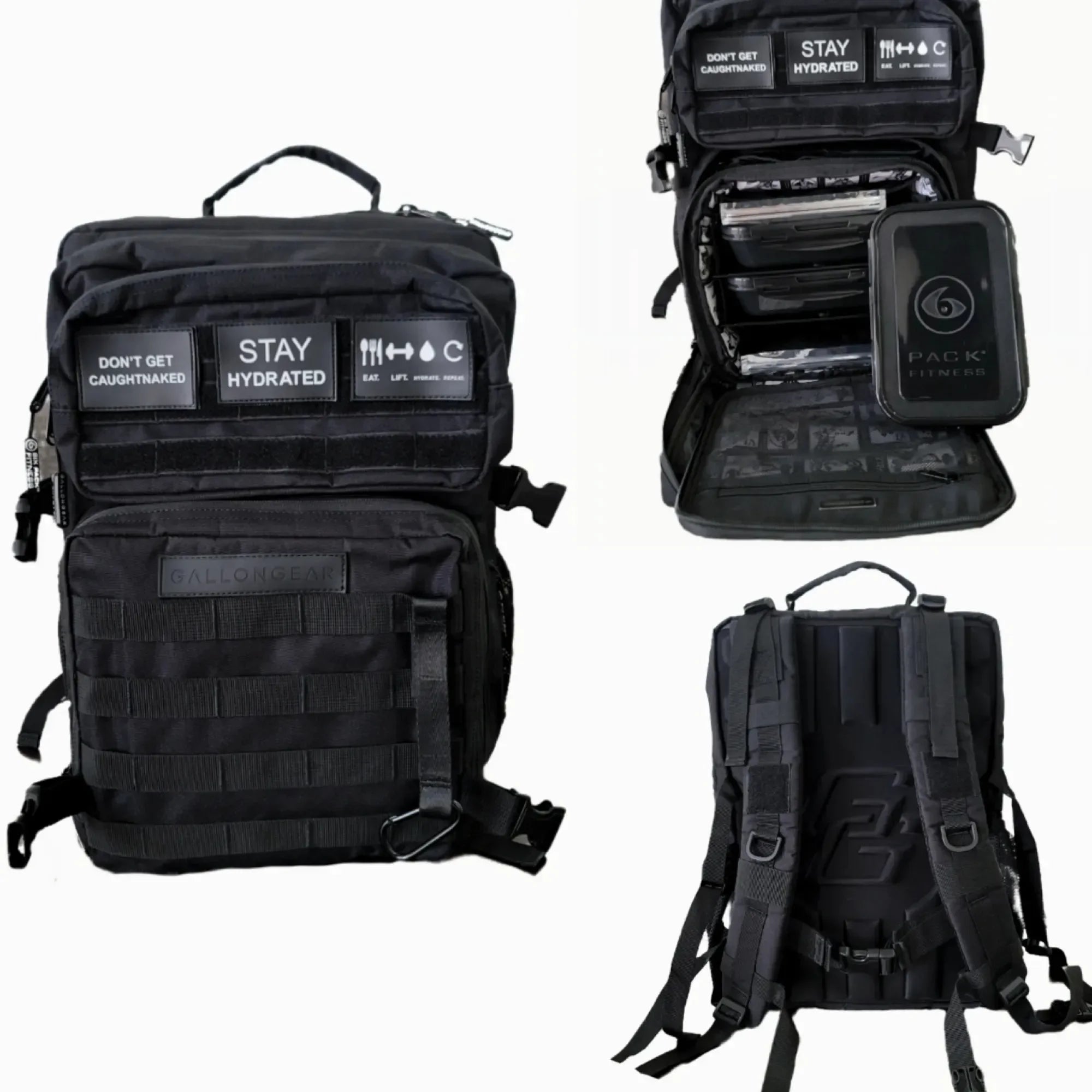 * PRE-ORDER JULY * 2026 GALLON GEAR GRUNT TACTICAL BACKPACK | CUBE XL MEAL MANAGEMENT BAG | MEAL PREP BACKPACK COMBO | STEALTH BLACK