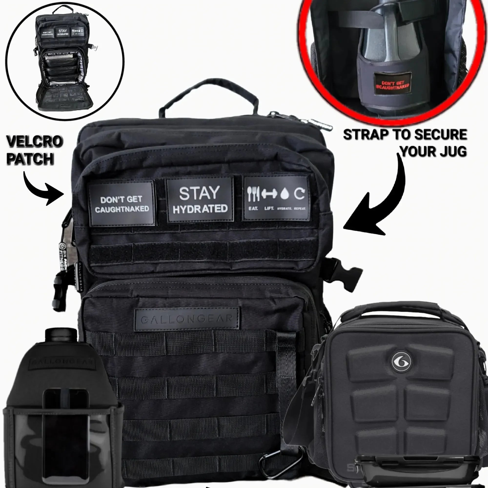 * PRE-ORDER JULY * 2026 GALLON GEAR GRUNT TACTICAL BACKPACK | CUBE XL MEAL MANAGEMENT BAG | MEAL PREP BACKPACK COMBO | STEALTH BLACK