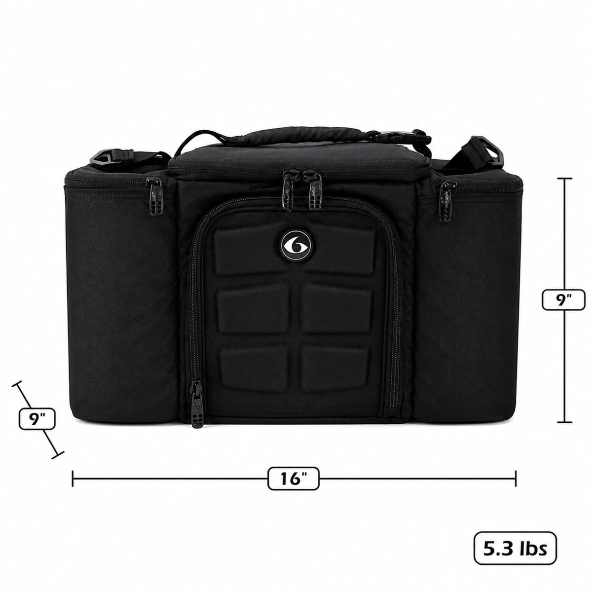 Meal Prep Management Tote Bag | 4-Meal Lunch Box | Black Stealth | Innovator 300 | Six Pack Bags