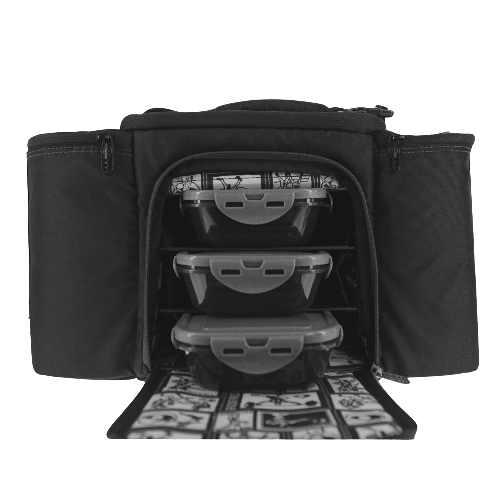 Innovator 300 Meal Prep Management Tote 4 - Meal (Black/Grey) - sixpackbags