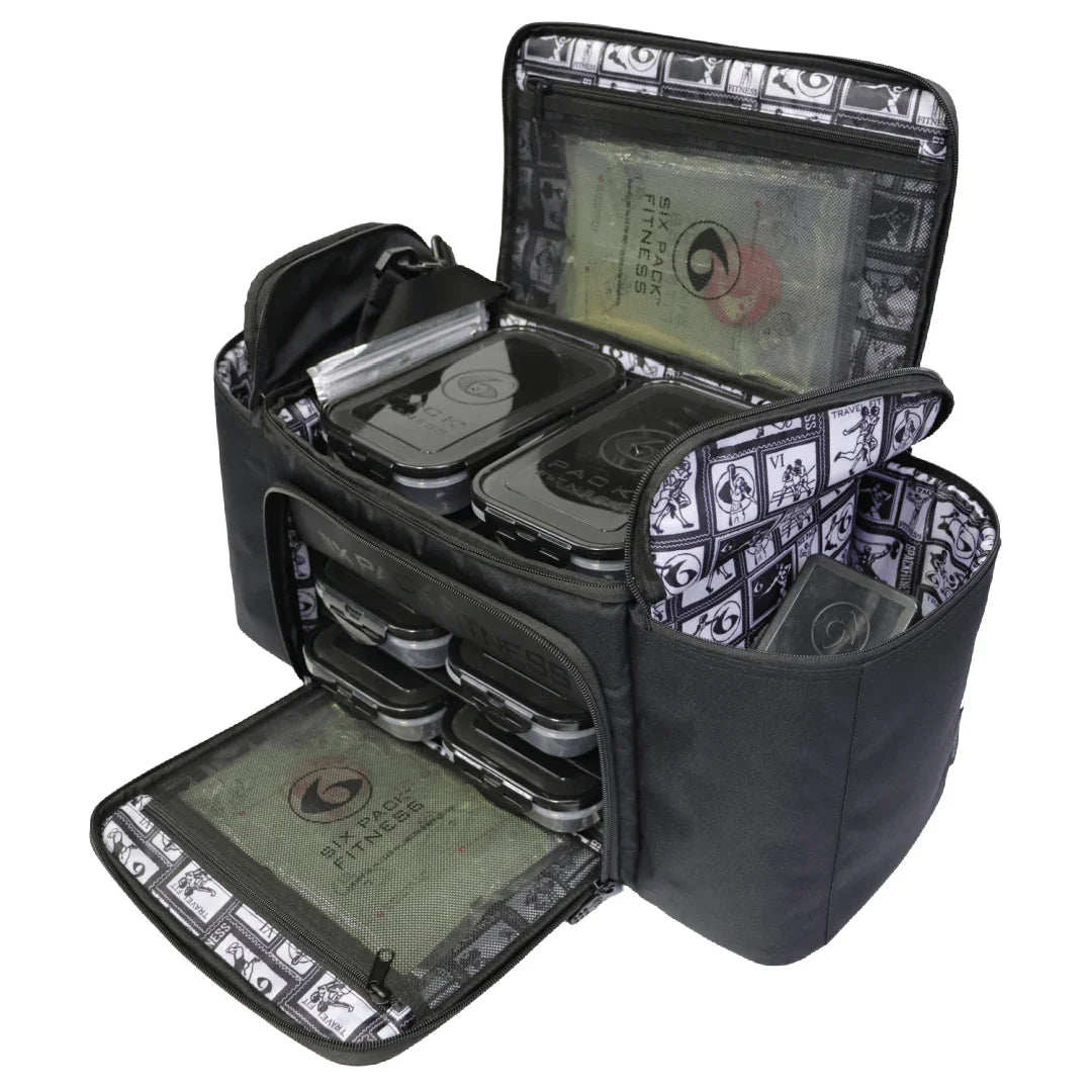 Innovator 800 Meal Prep Management Tote 8 - Meal (Black) - sixpackbags