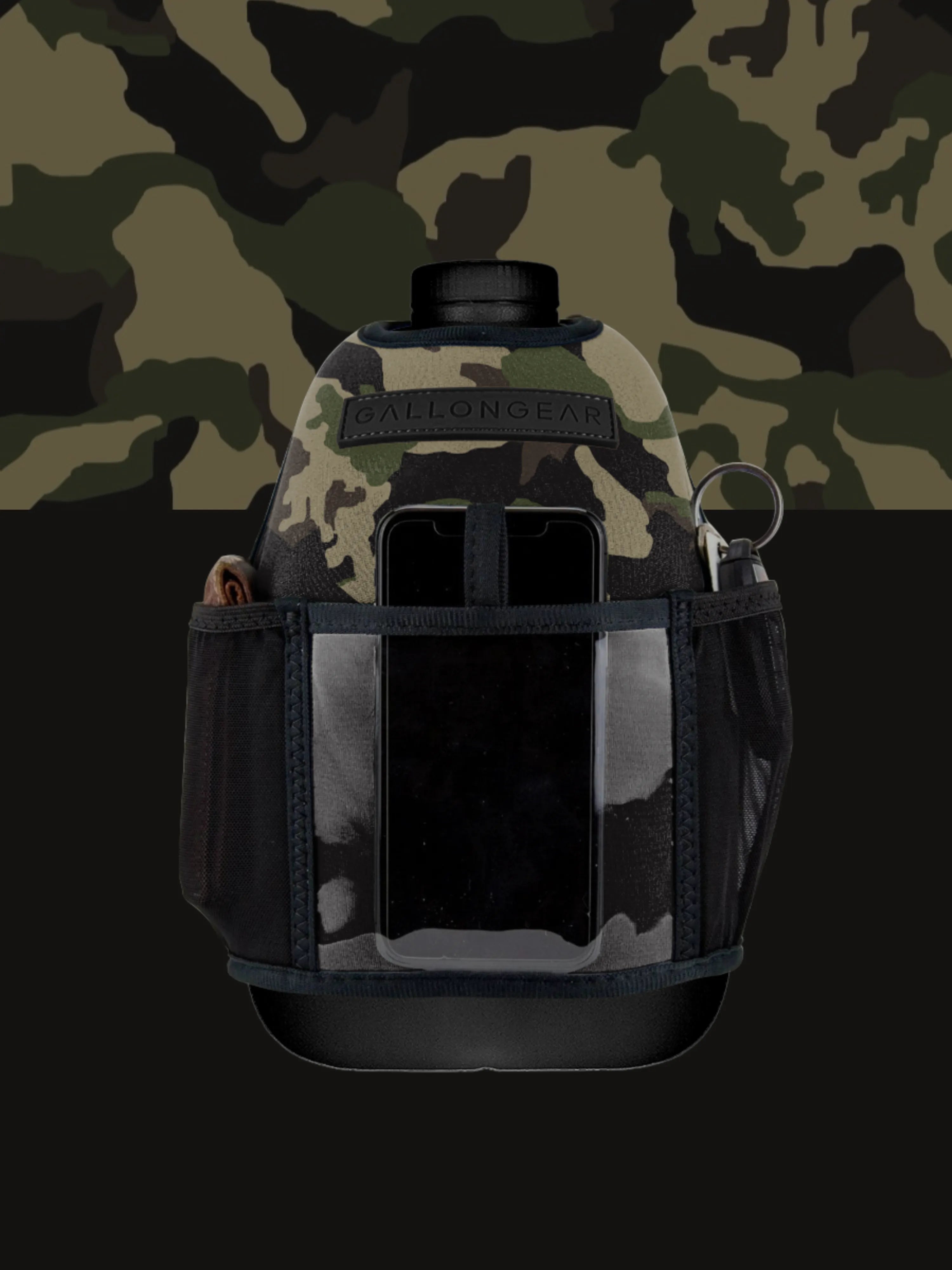 "2025" GALLON GEAR HALF GALLON BOOTY | GYM WATER BOTTLE SLEEVE (CAMO V2)