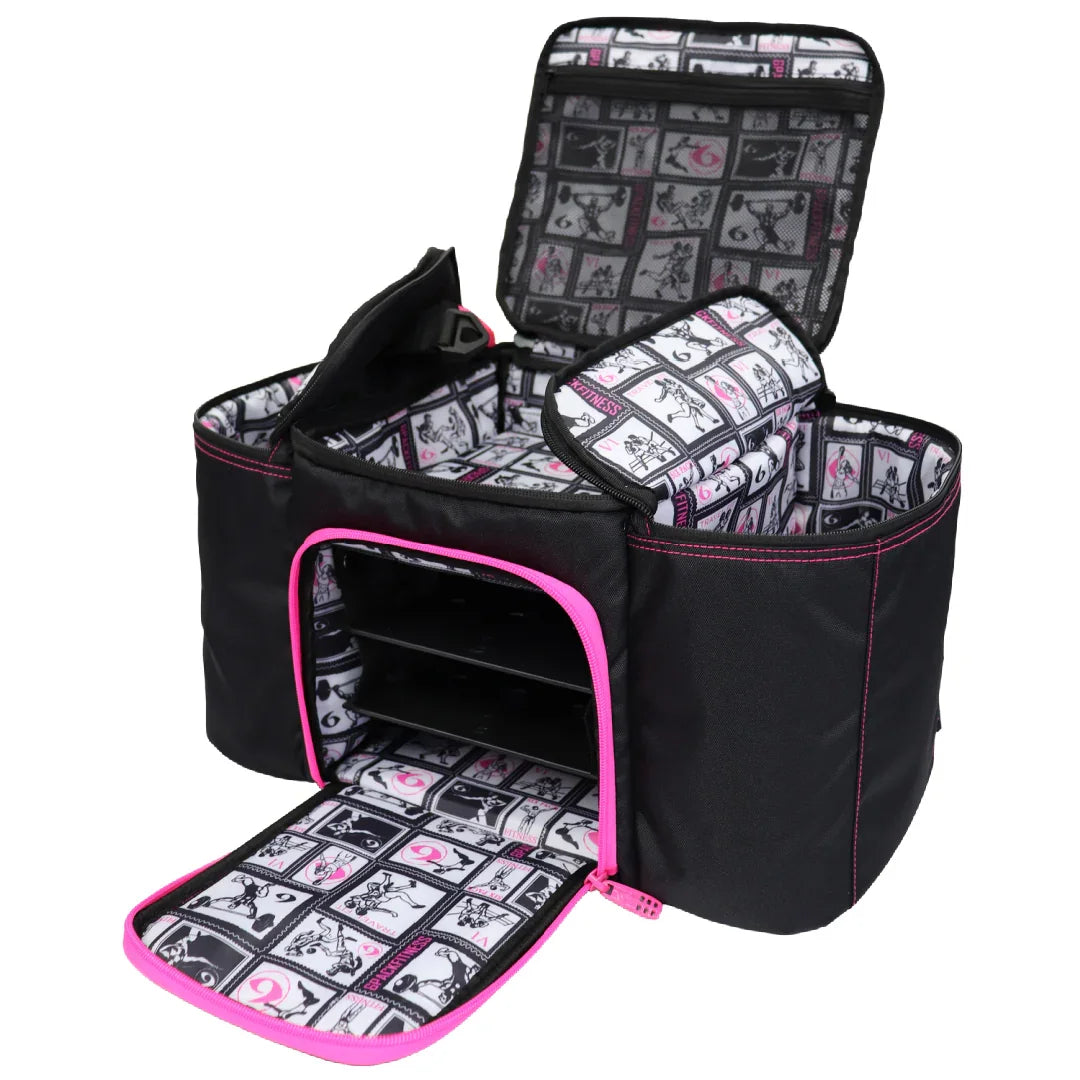 ** PRE-ORDER JULY ** INNOVATOR 300 MEAL MANAGEMENT BAG | MEAL PREP TOTE 4-MEAL | (BLACK/PINK)