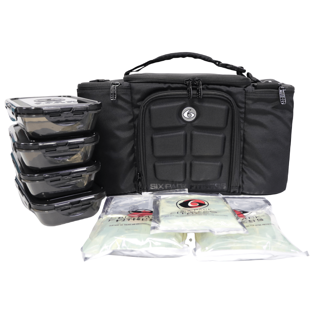 Innovator 300 Meal Prep Management Tote 4 - Meal (Black) - sixpackbags