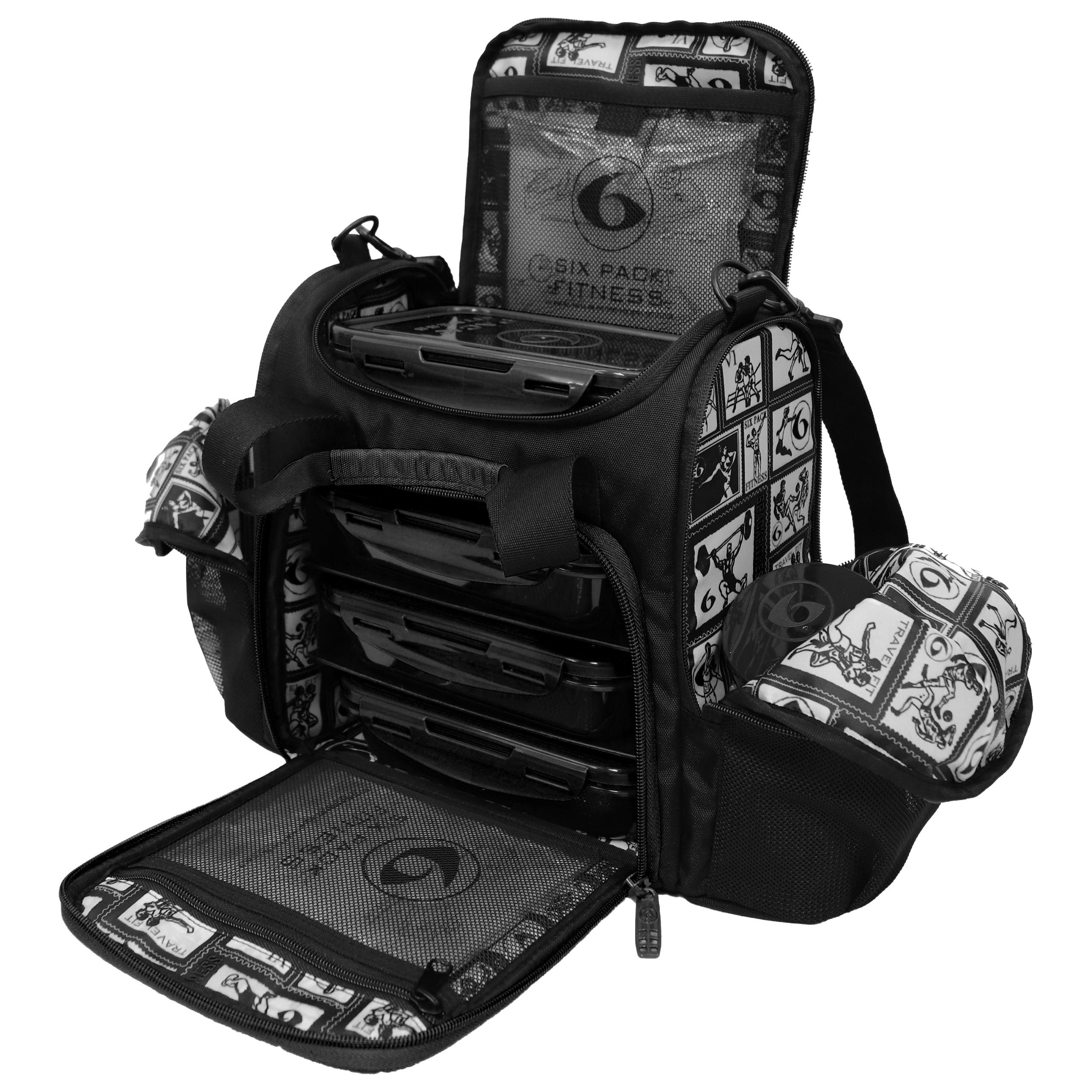 Innovator Mini Meal Prep Management Tote 4 - Meal (Black) - sixpackbags