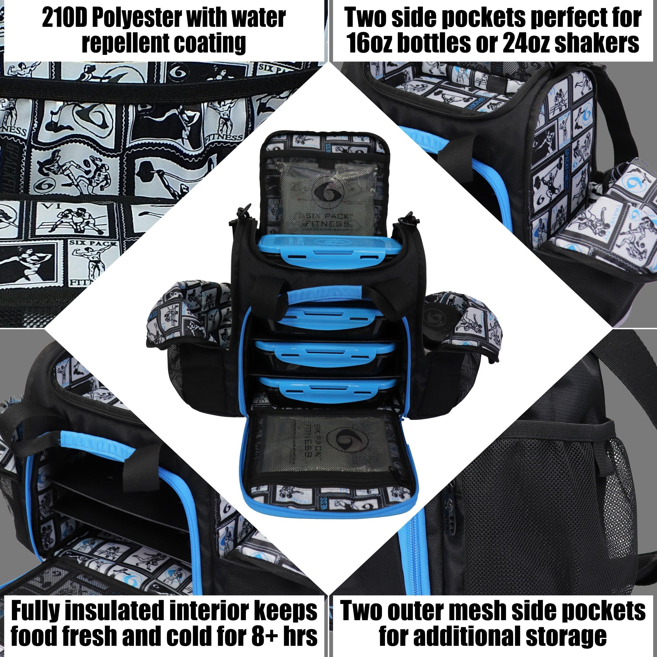 Innovator Mini Meal Prep Management Tote | Black/Blue - sixpackbags