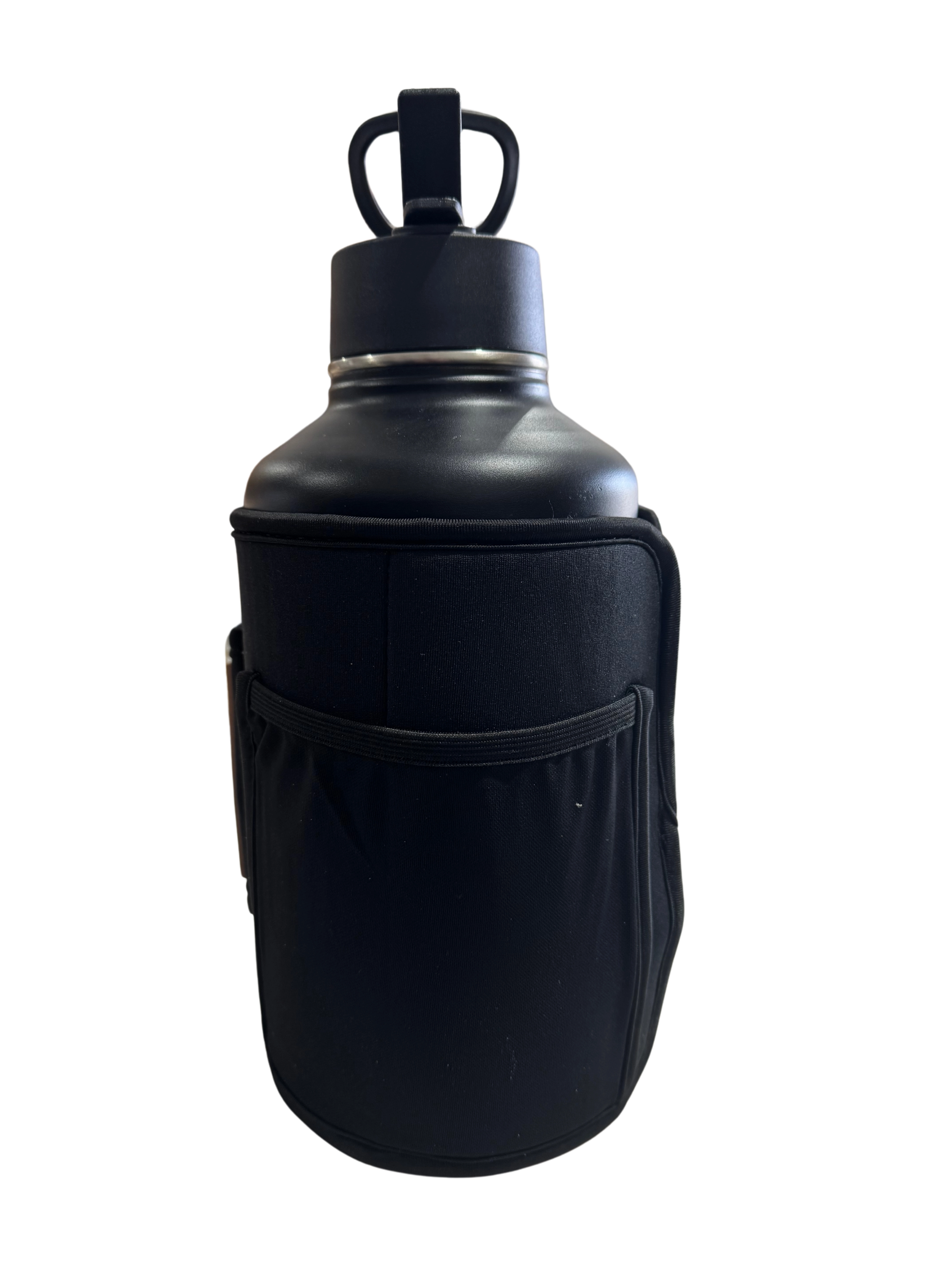 * PRE-ORDER MAY * 2025 GALLON GEAR COMBO 64 OUNCE STAINLESS STEEL | GYM WATER BOTTLE WITH SLEEVE | NEOPRENE SLEEVE WITH CARRYING HANDLE (BLACK)