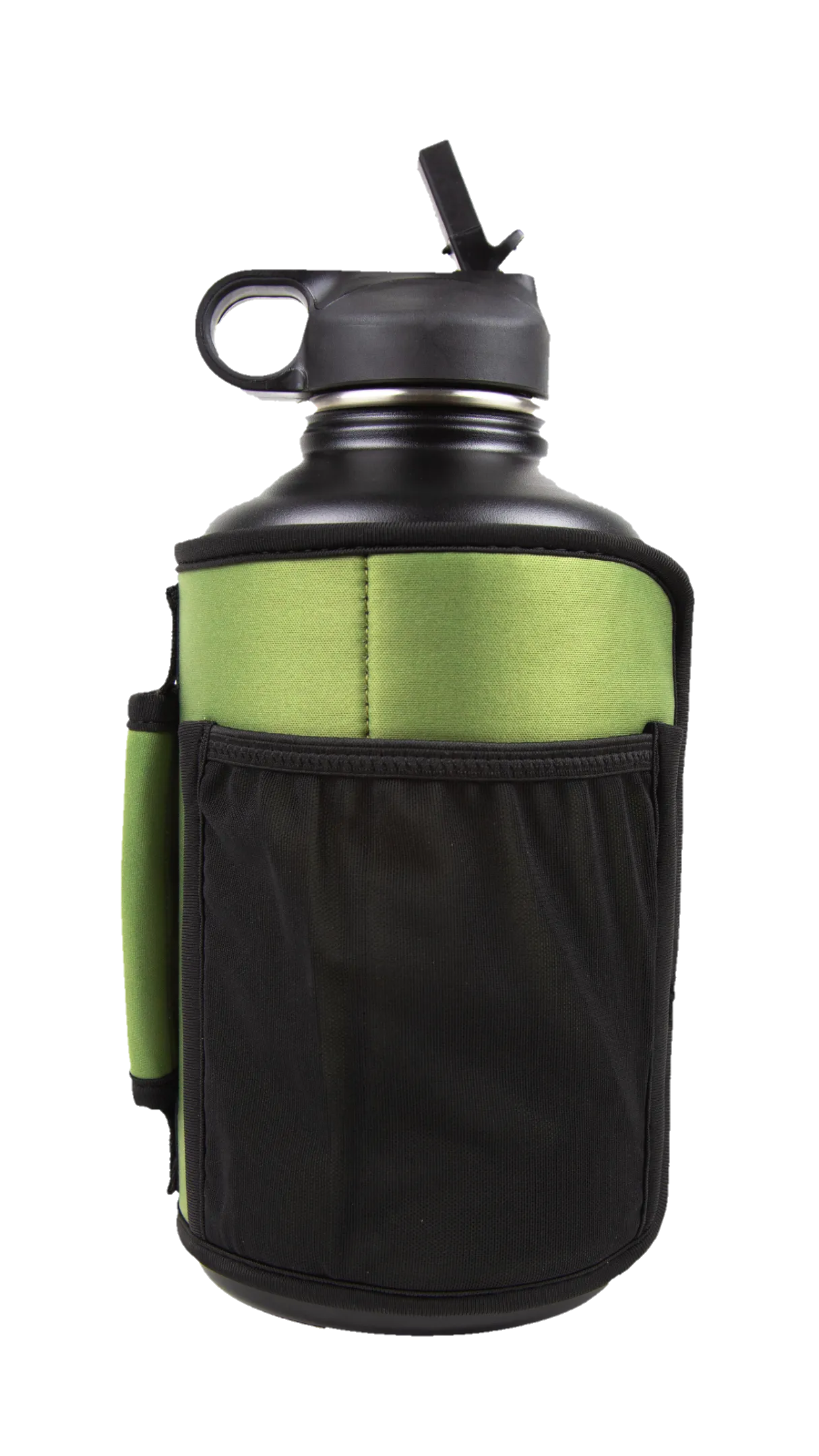 * PRE-ORDER * GALLON GEAR COMBO 64 OUNCE STAINLESS STEEL | GYM WATER BOTTLE WITH SLEEVE | NEOPRENE SLEEVE WITH CARRYING HANDLE (OLIVE)