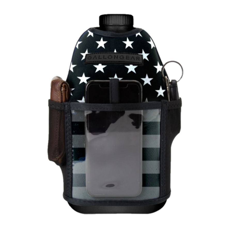 1/2 Gallon American Black/Grey Flag Booty