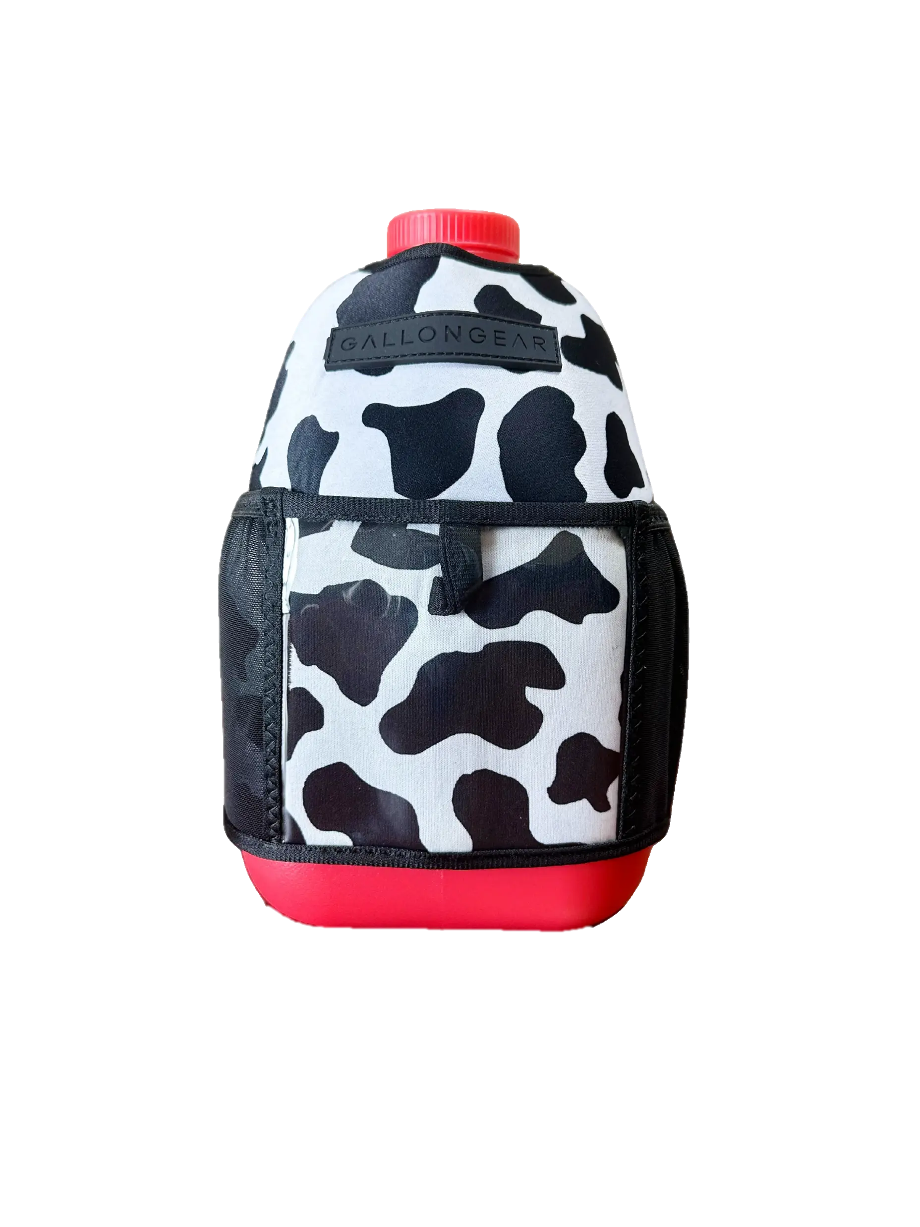 (1 GALLON COMBO) Red Jug / Black/White Cow Booty
