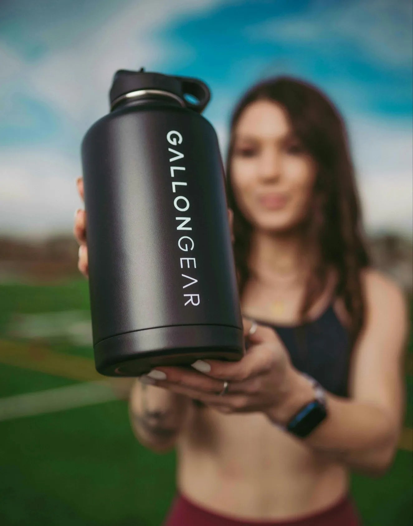 * PRE-ORDER * GALLON GEAR STAINLESS STEEL INSULATED WATER BOTTLE 40oz KEEP COLD FOR 24 HOURS | HOT FOR 12 HOURS (BLACK)