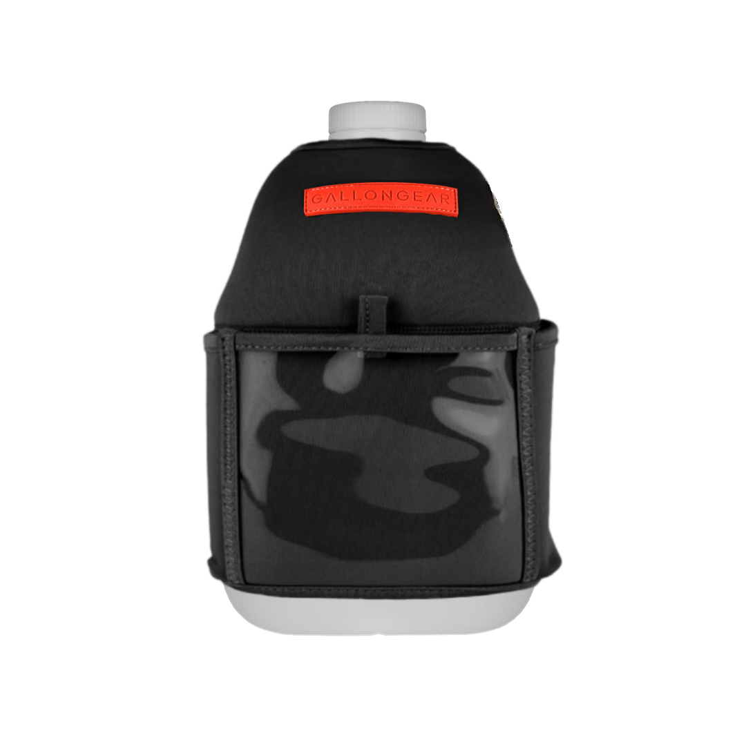 Red Logo Black Sleeve White Bottle Combo