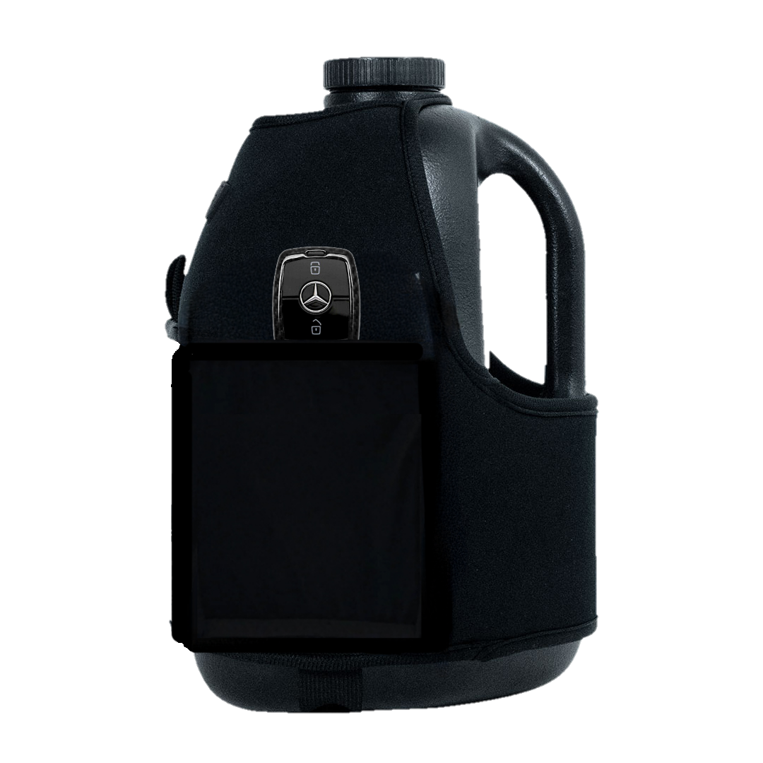 "2025" GALLON GEAR 1 GALLON BOOTY | GYM WATER BOTTLE SLEEVE (BLACK/WHITE)