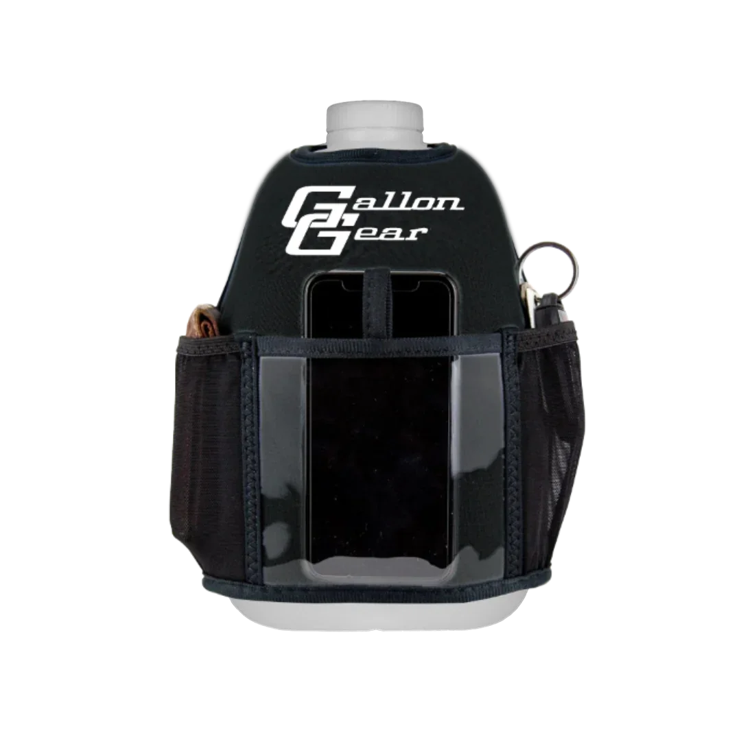 "2025" GALLON GEAR 1 GALLON BOOTY | GYM WATER BOTTLE SLEEVE (BLACK/WHITE)