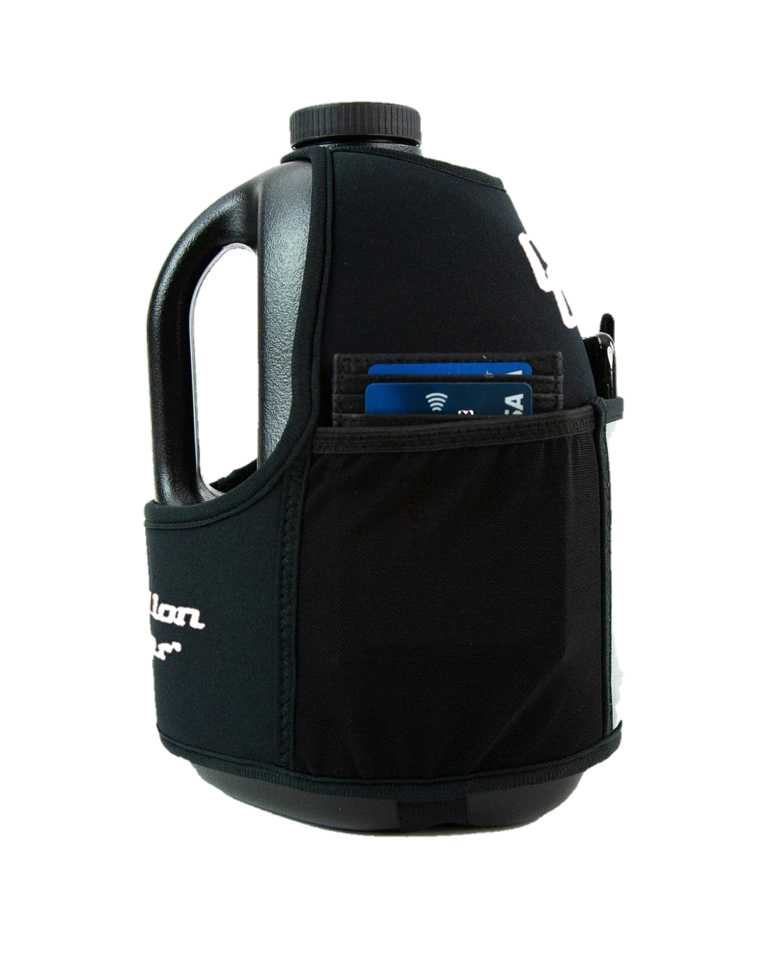 Insulated Gym Sports Sleeve  | One Gallon Jug Water Bottle Sleeve | Gallon Gear | Black/White | Pre-Order