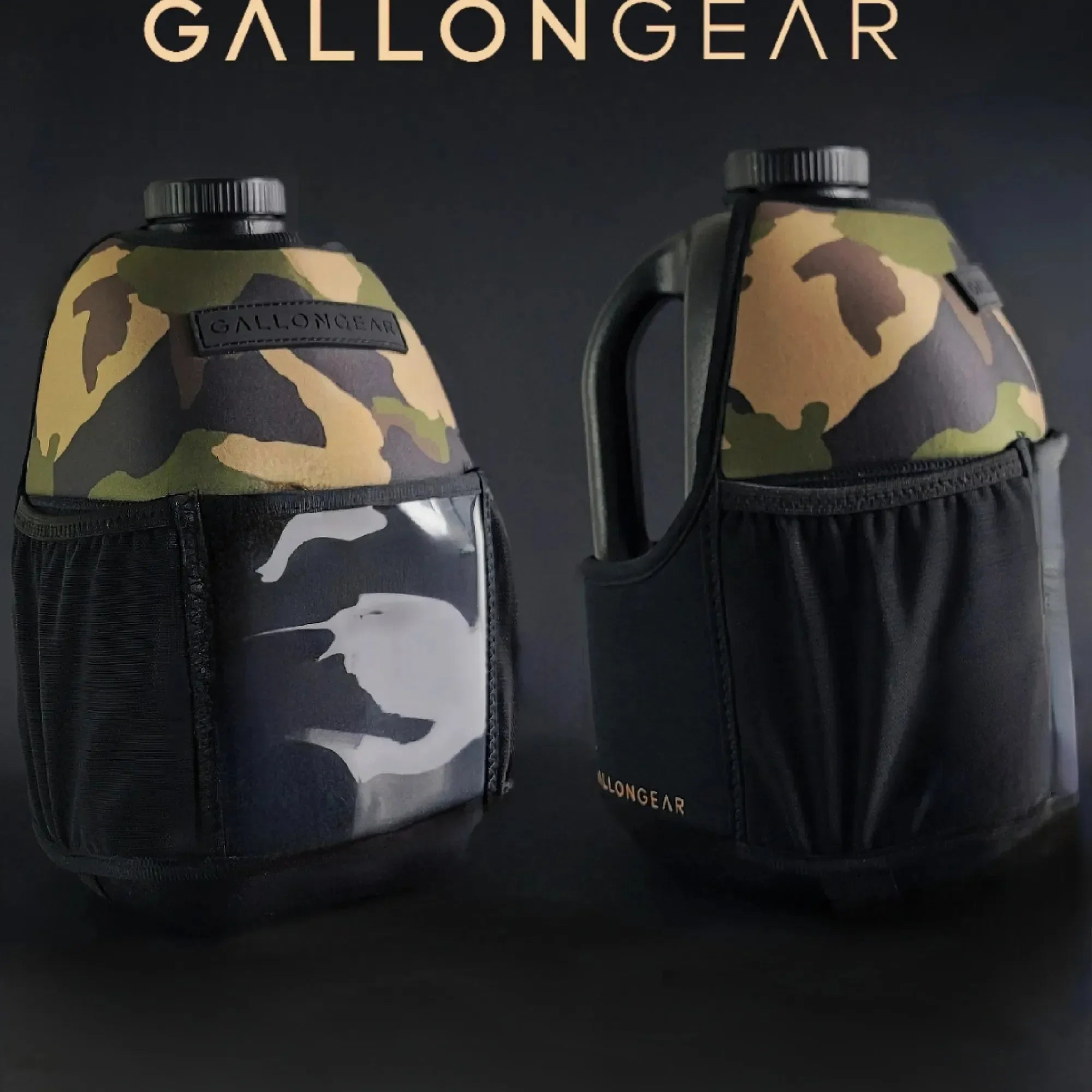 Insulated Gym Sports Sleeve  | One Gallon Jug Water Bottle Sleeve | Gallon Gear | Camo V2
