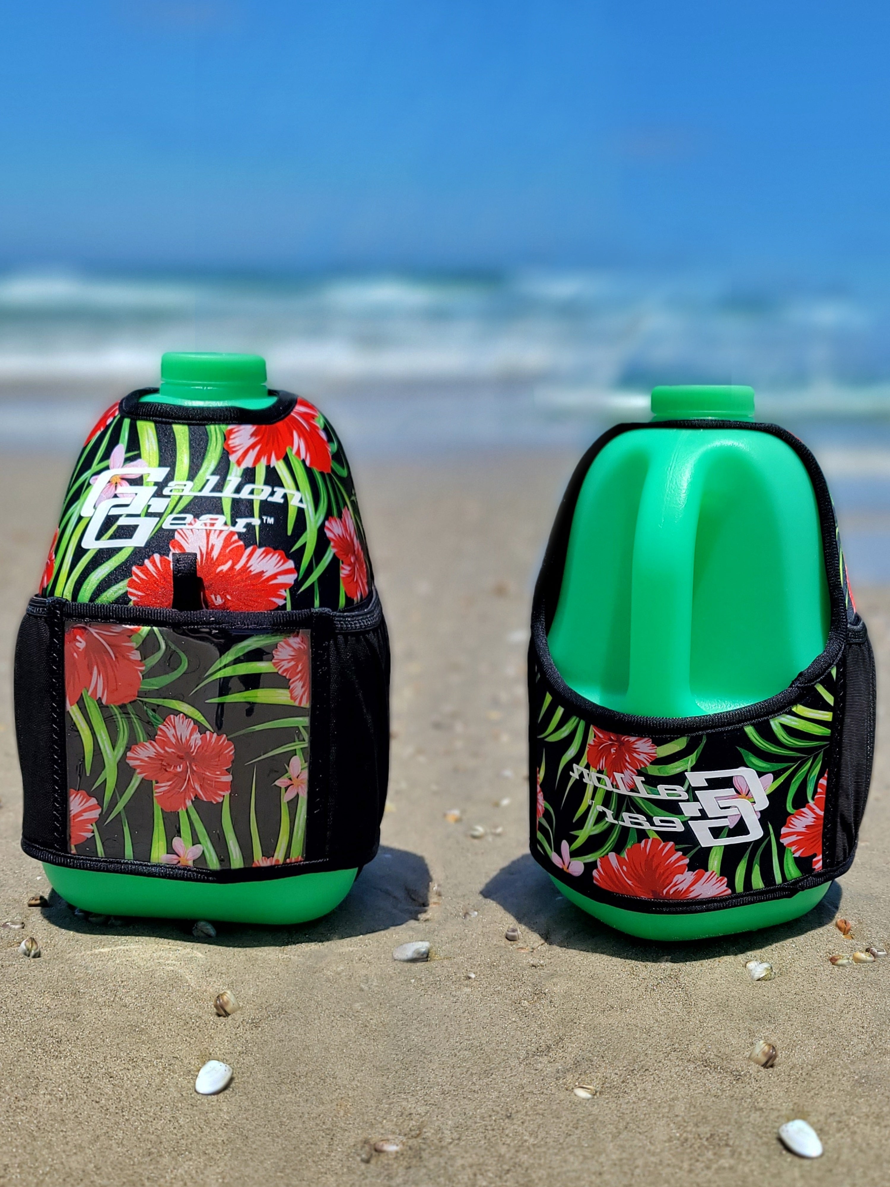 *PRE-ORDER AUGUST* GALLON GEAR 1 GALLON BOOTY | GYM WATER BOTTLE SLEEVE (FLORAL BLACK)