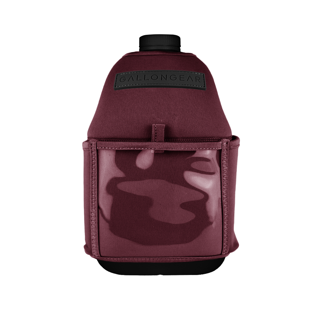 GALLON GEAR HALF GALLON BOOTY | GYM WATER BOTTLE SLEEVE (MAROON)